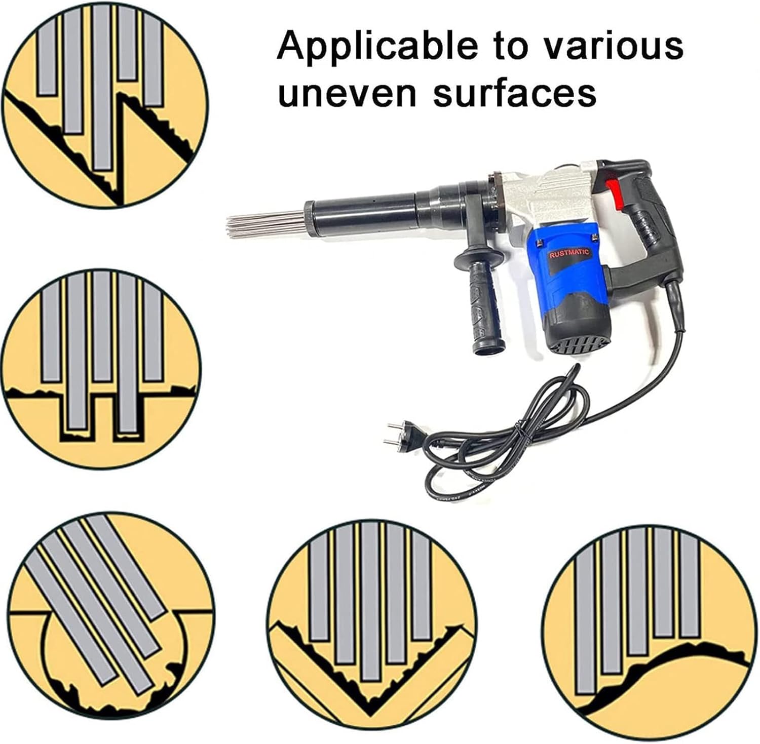 JINGEDD Electric Needle Derusting Gun 1100W 1