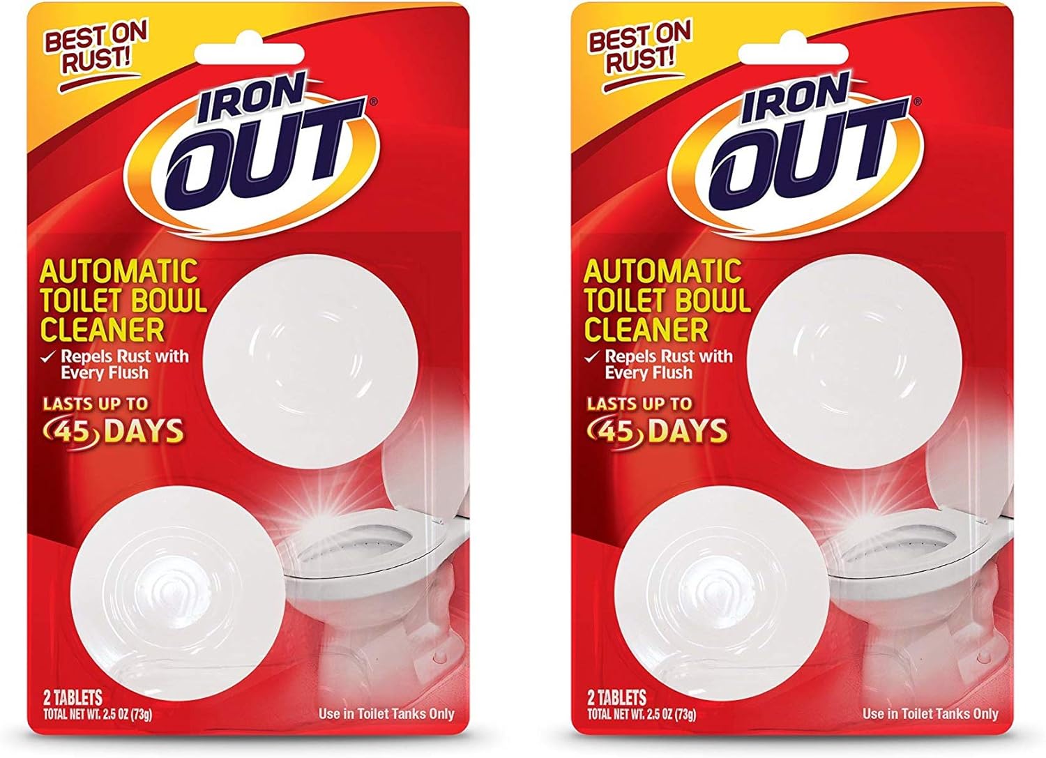 IRON OUT Automatic Toilet Bowl Cleaner for Rust and Hard Water Stains