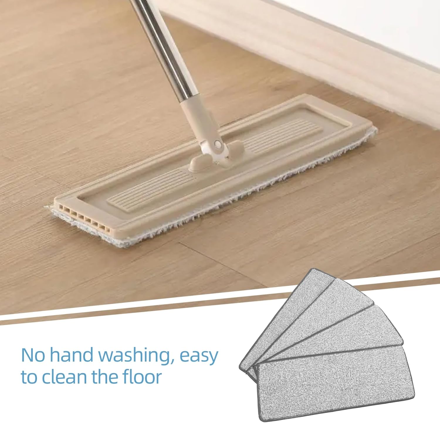 4pcs Microfiber Mop Pads Refill for Tile and Marble