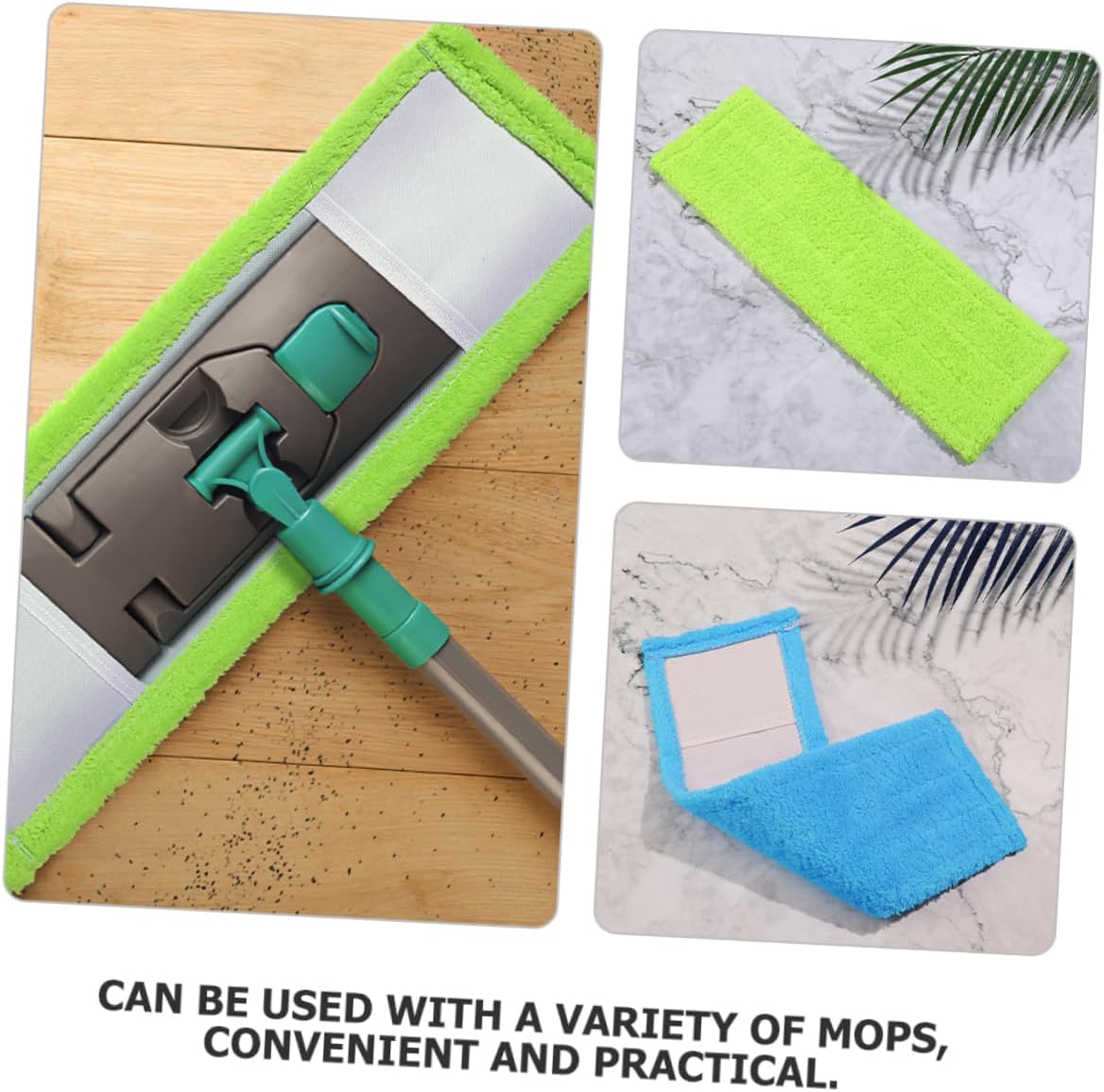 Ipetboom 2pcs Coral Fleece Mop Replacement Pads