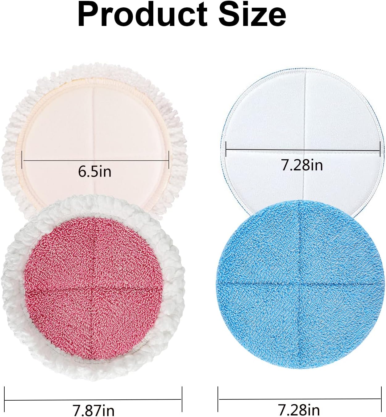 GreeSuit Electric Mop Pads 6 Pack 728in Cleaning Replacement