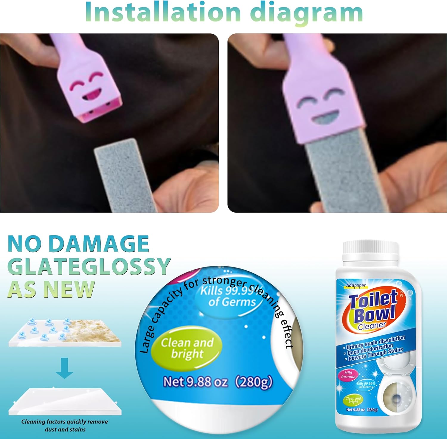 Adupaper Pumice Stone Toilet Cleaner 1