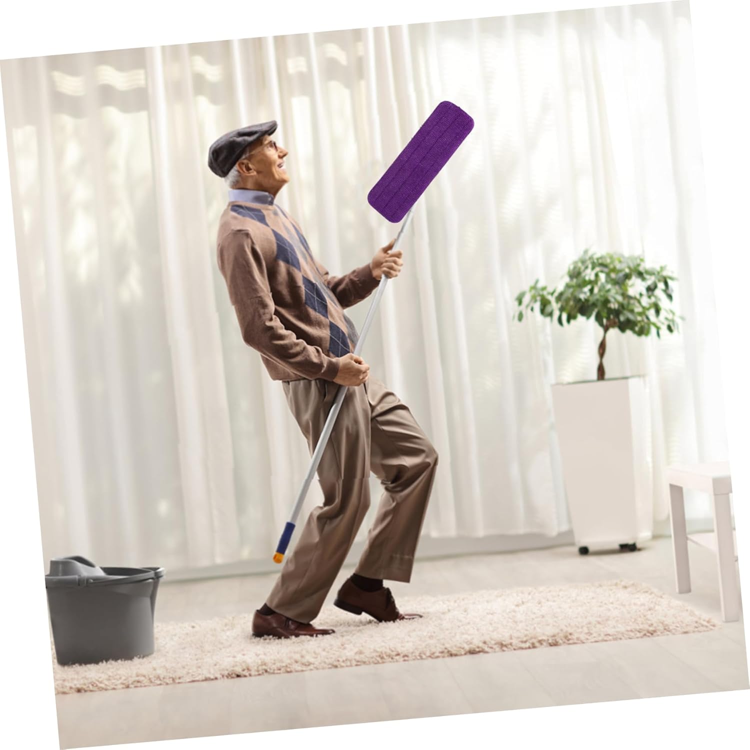 2PCS High Absorbent Microfiber Replacement Mop Heads