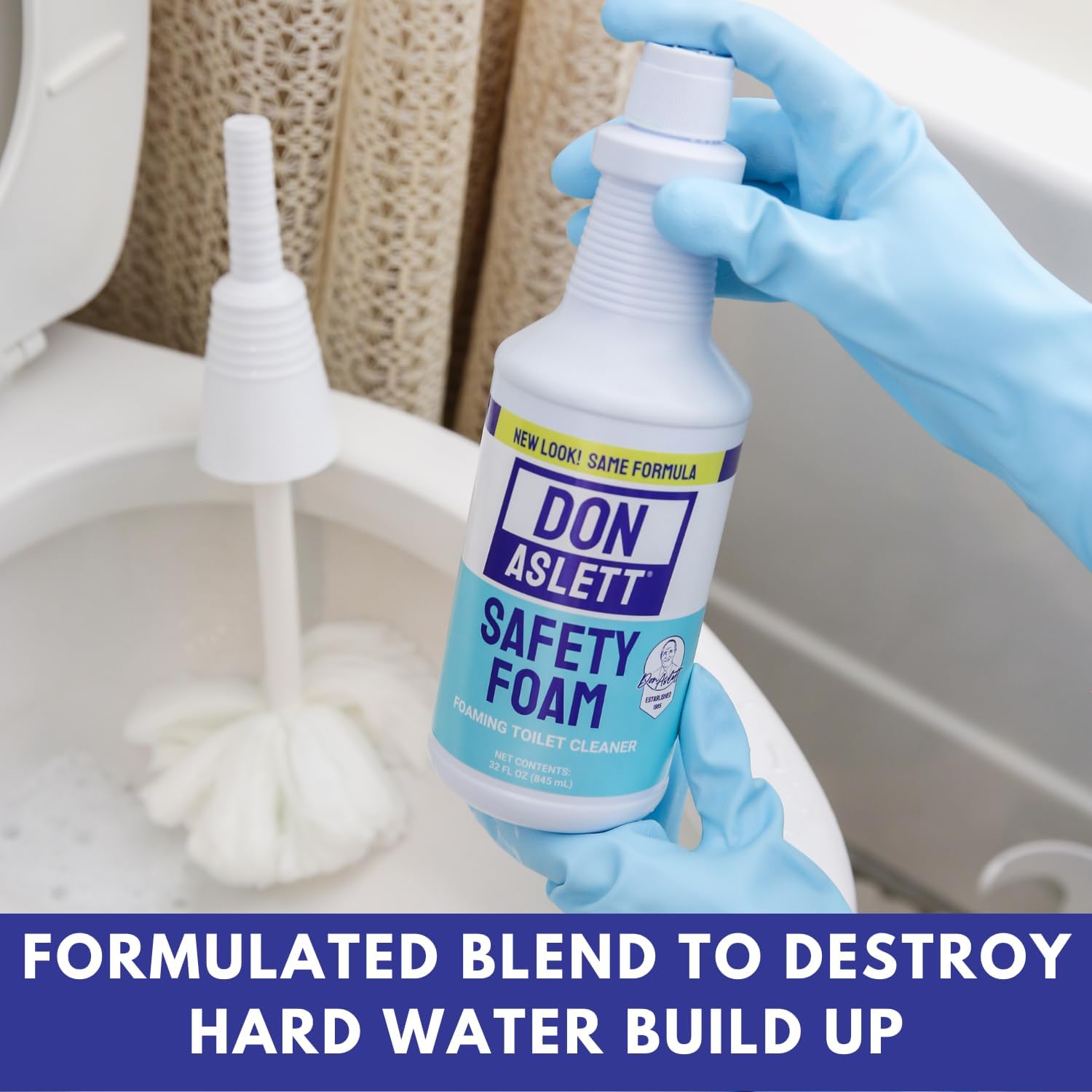 Don Aslett Toilet Bowl Cleaner Set with Foam and Mop