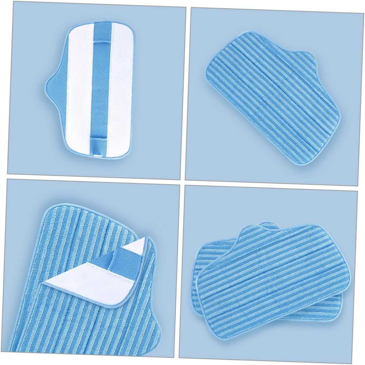 2pcs Reusable Microfiber Mop Pads for Hardwood Floors