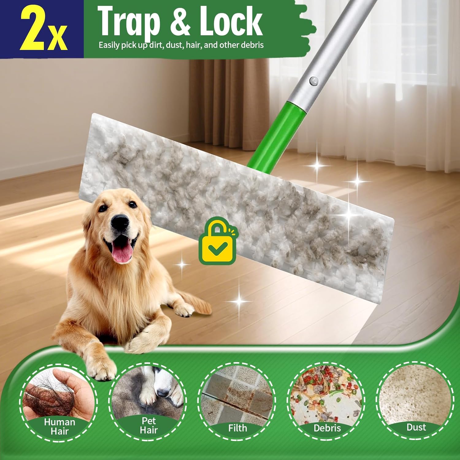 Senowi Heavy Duty Dry Mop Pads for Swiffer XL 50 Count Unscented