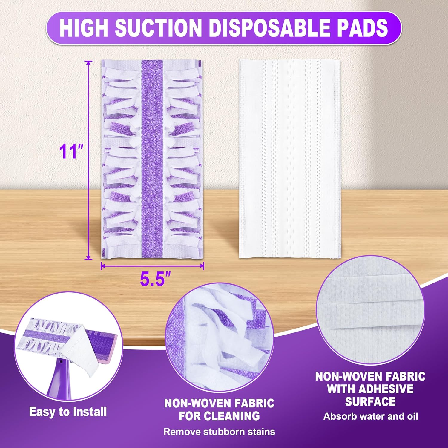 FORSPEEDER 7-Piece Mopping Pads Refill for Swiffer WetJet