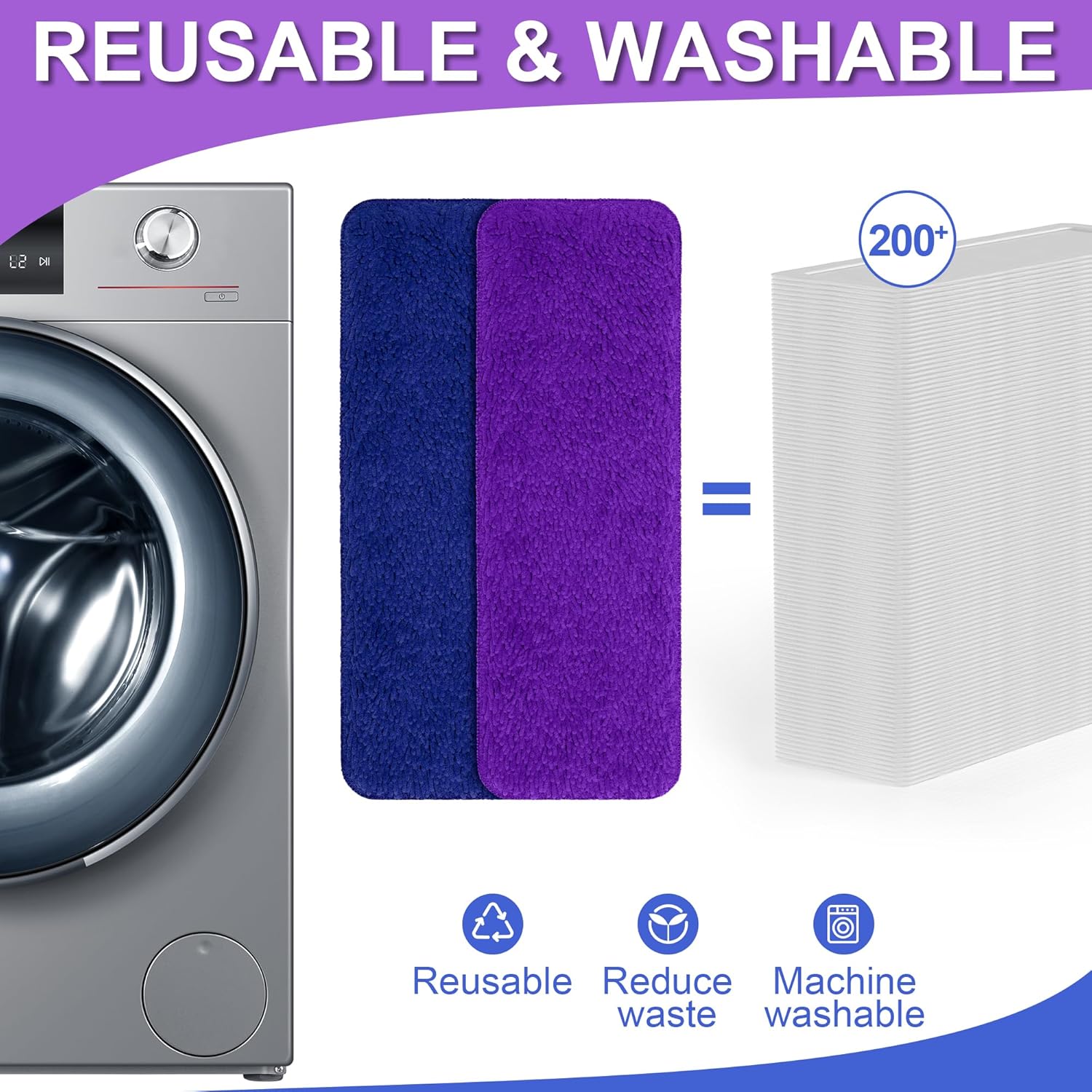 Aifacay Reusable Mop Pads for Swiffer Power Mop