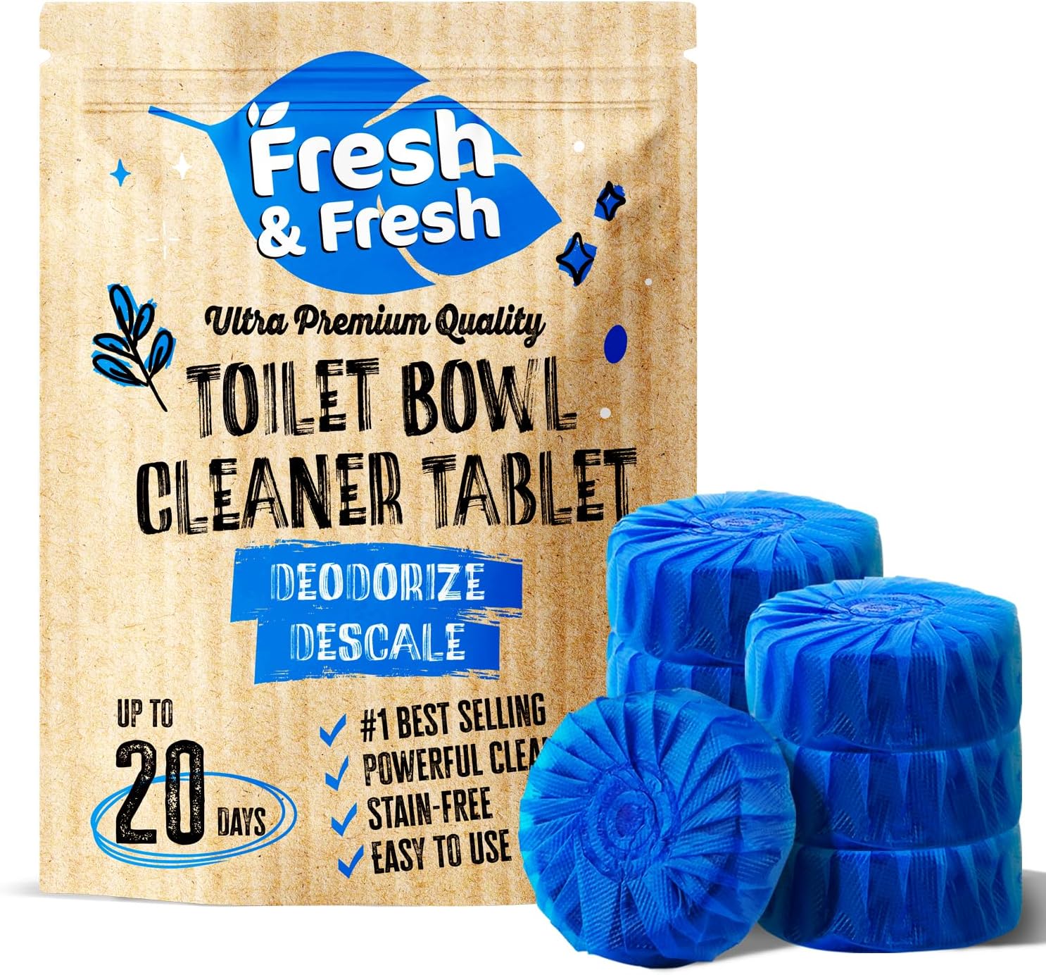 Fresh Fresh Toilet Bowl Cleaner Tablets 10-Pack 2-3 Week Lasting