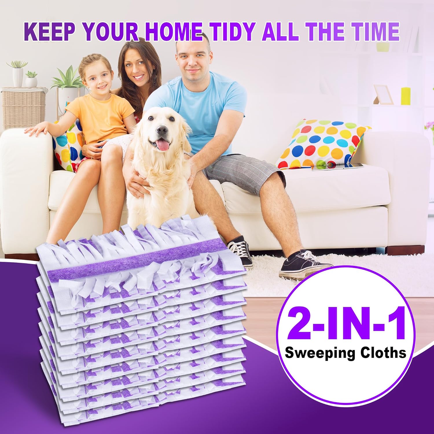 FORSPEEDER 9-Pack Mopping Pads Refills for Swiffer WetJet