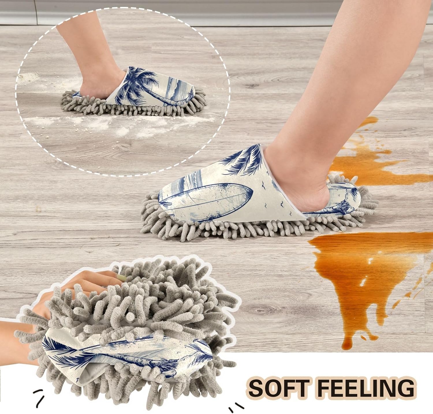 FLildon Microfiber Mop Slippers for House Floor Cleaning 1