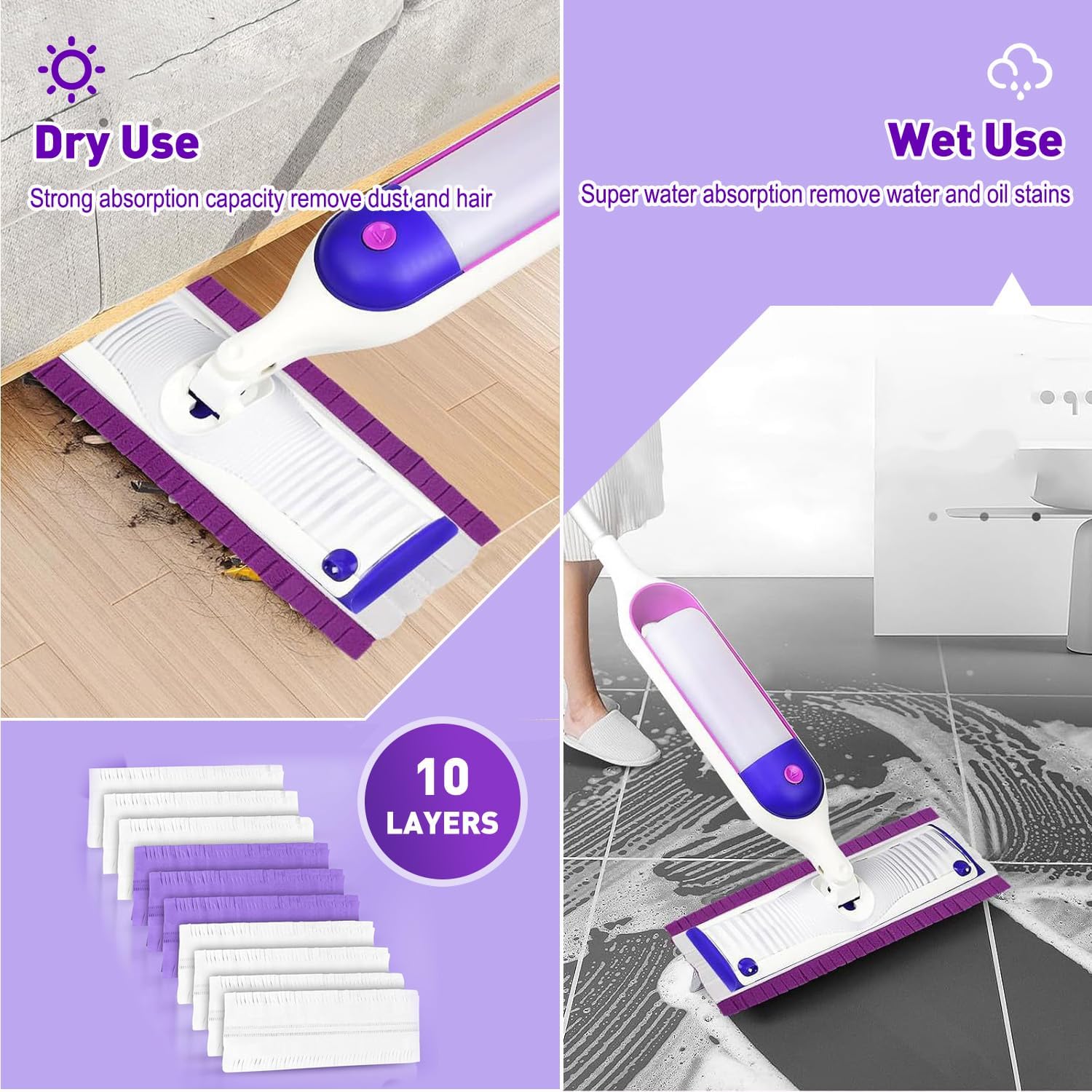 Disposable Power Mop Pads Refills for Swiffer PowerMop 20 Count