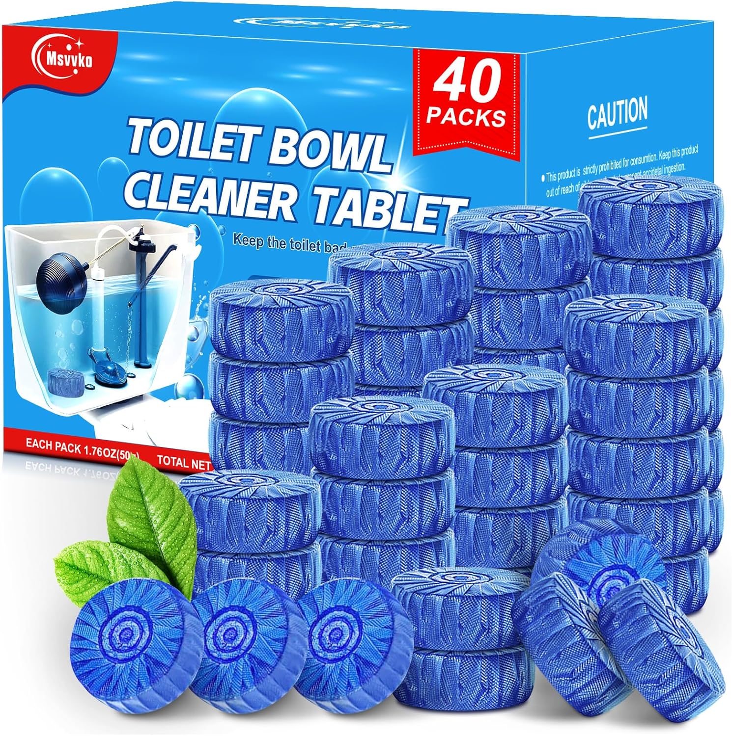 Msvvko Toilet Bowl Cleaner Tablets 40 Pcs
