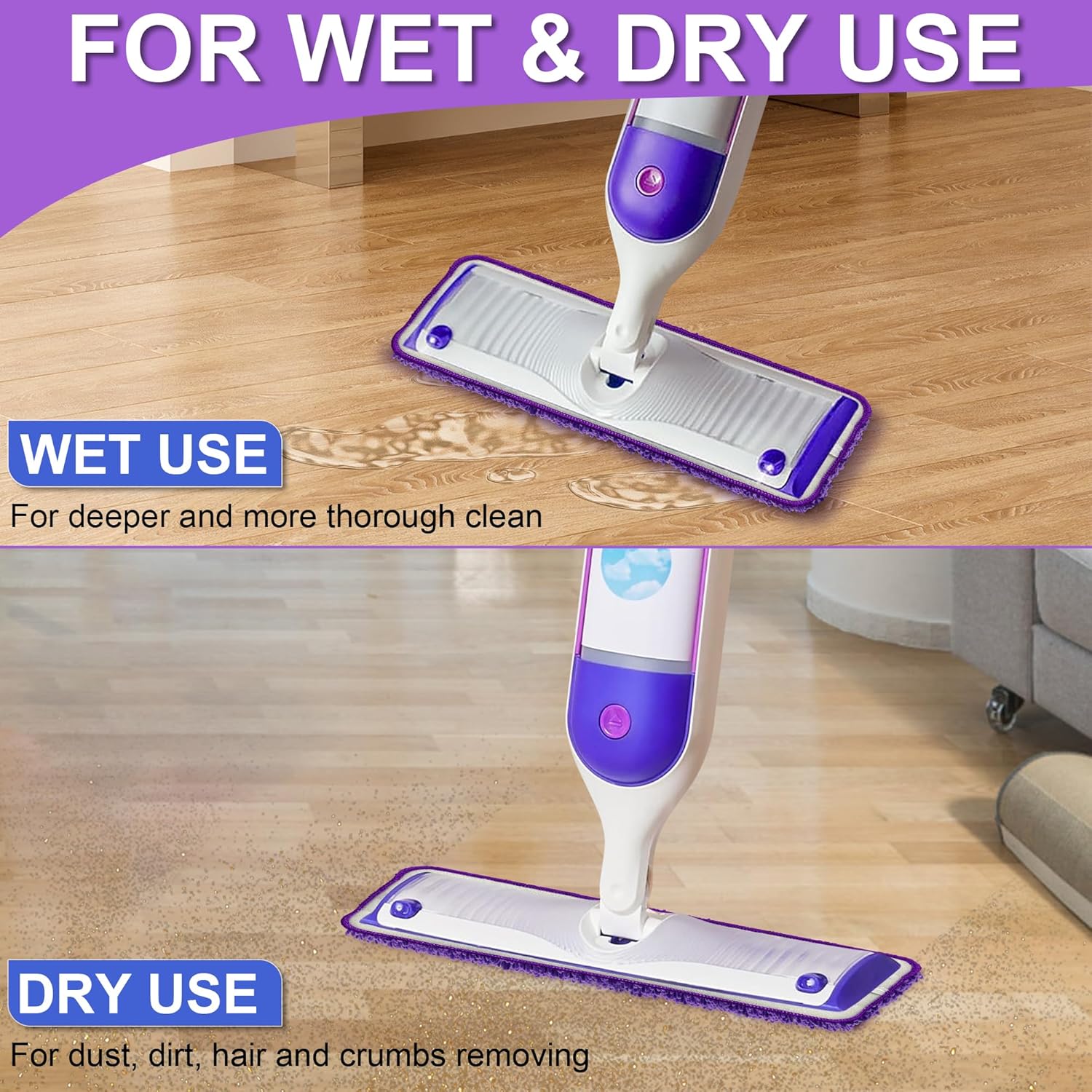Aifacay Reusable Mop Pads for Swiffer Power Mop