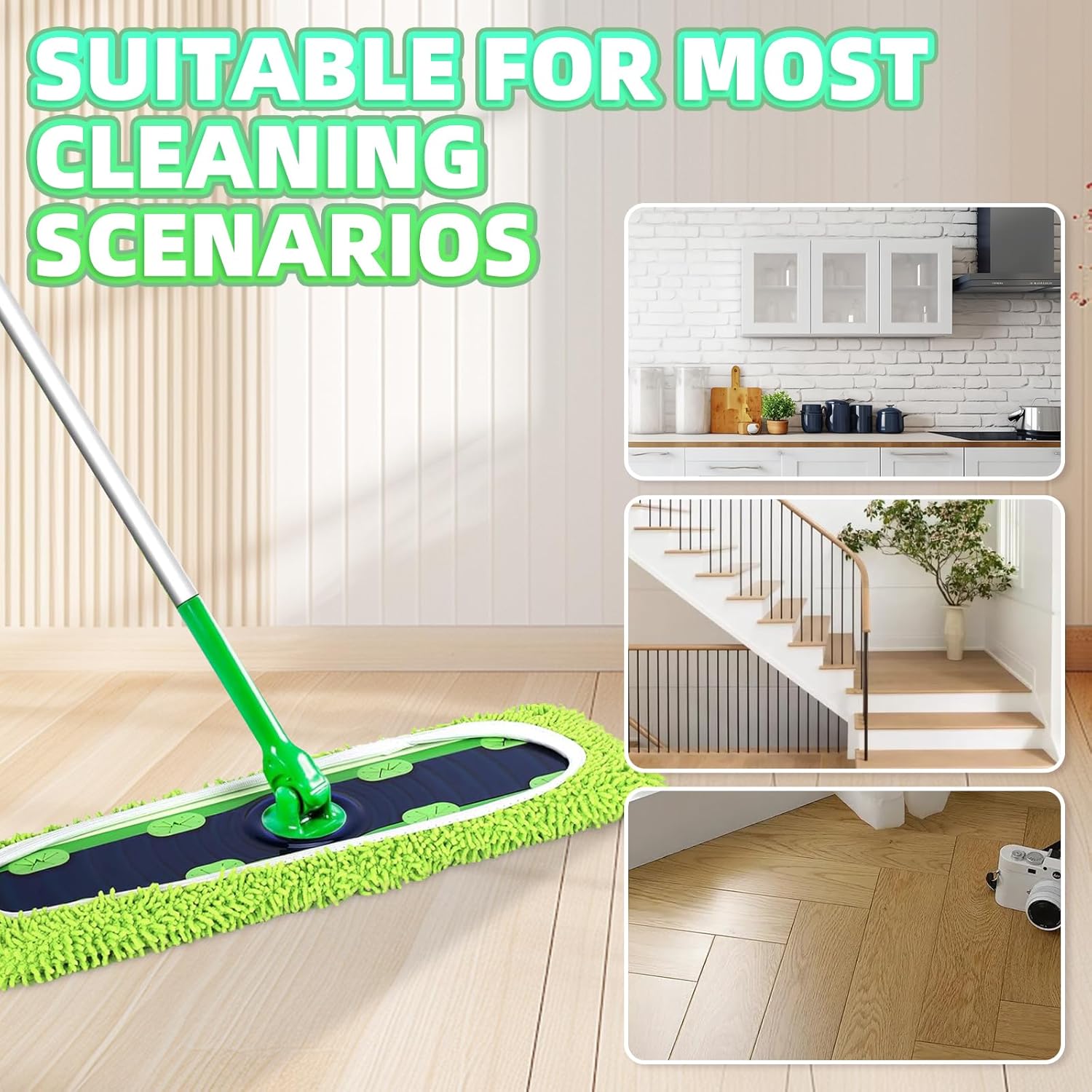 4 Pack Reusable X-Large Mop Pads for Swiffer Sweeper XL
