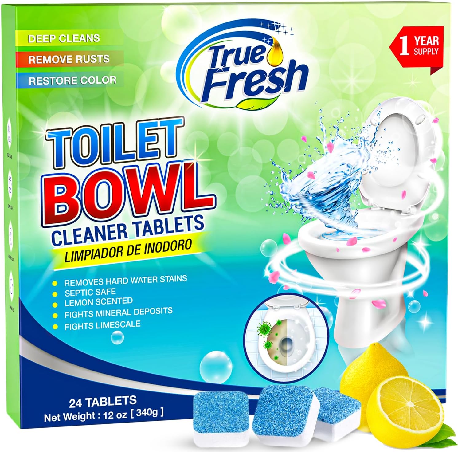 True Fresh Toilet Bowl Cleaner Tablets 24 Pack 1