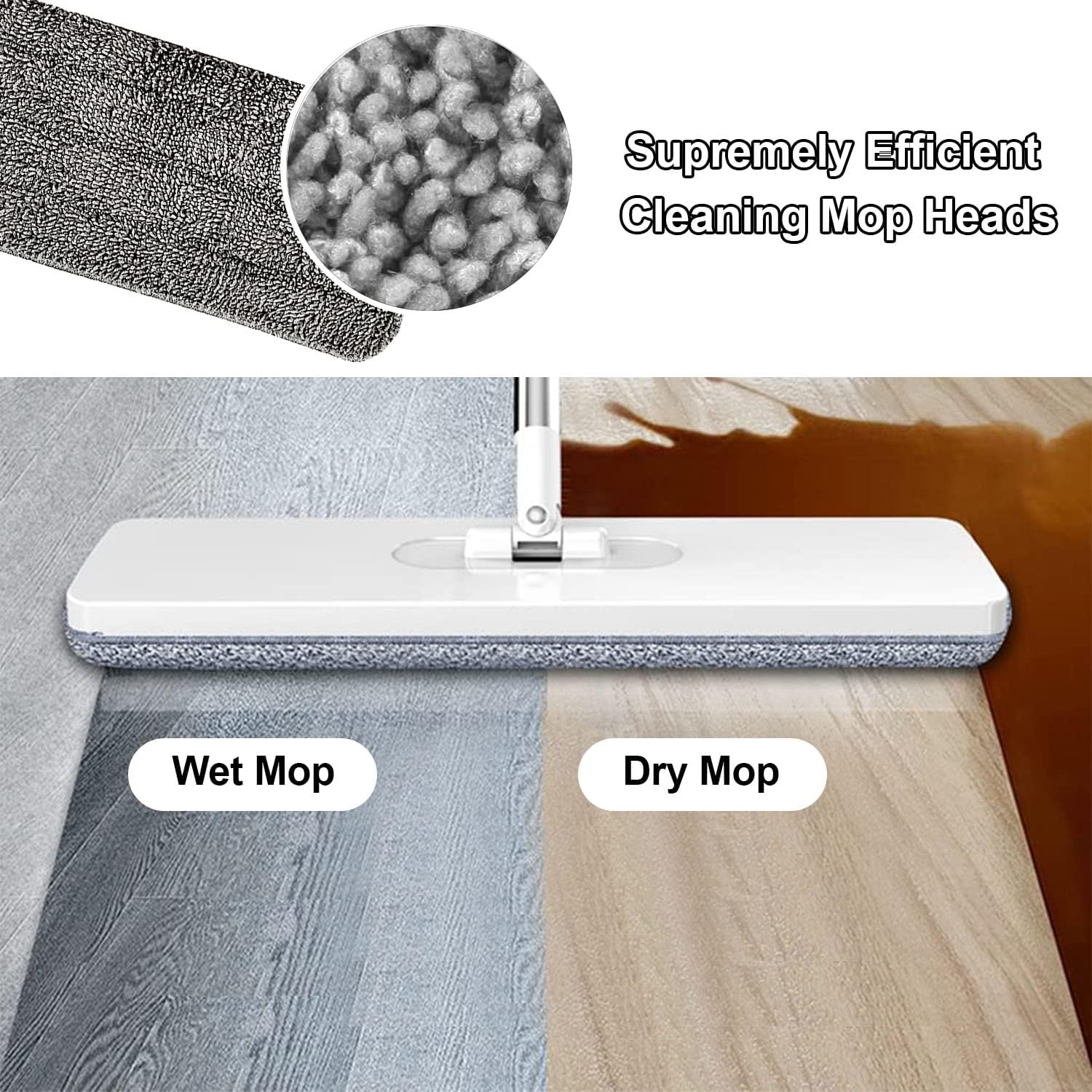 Replacement Microfiber Mop Heads Set of 2 2 Packs