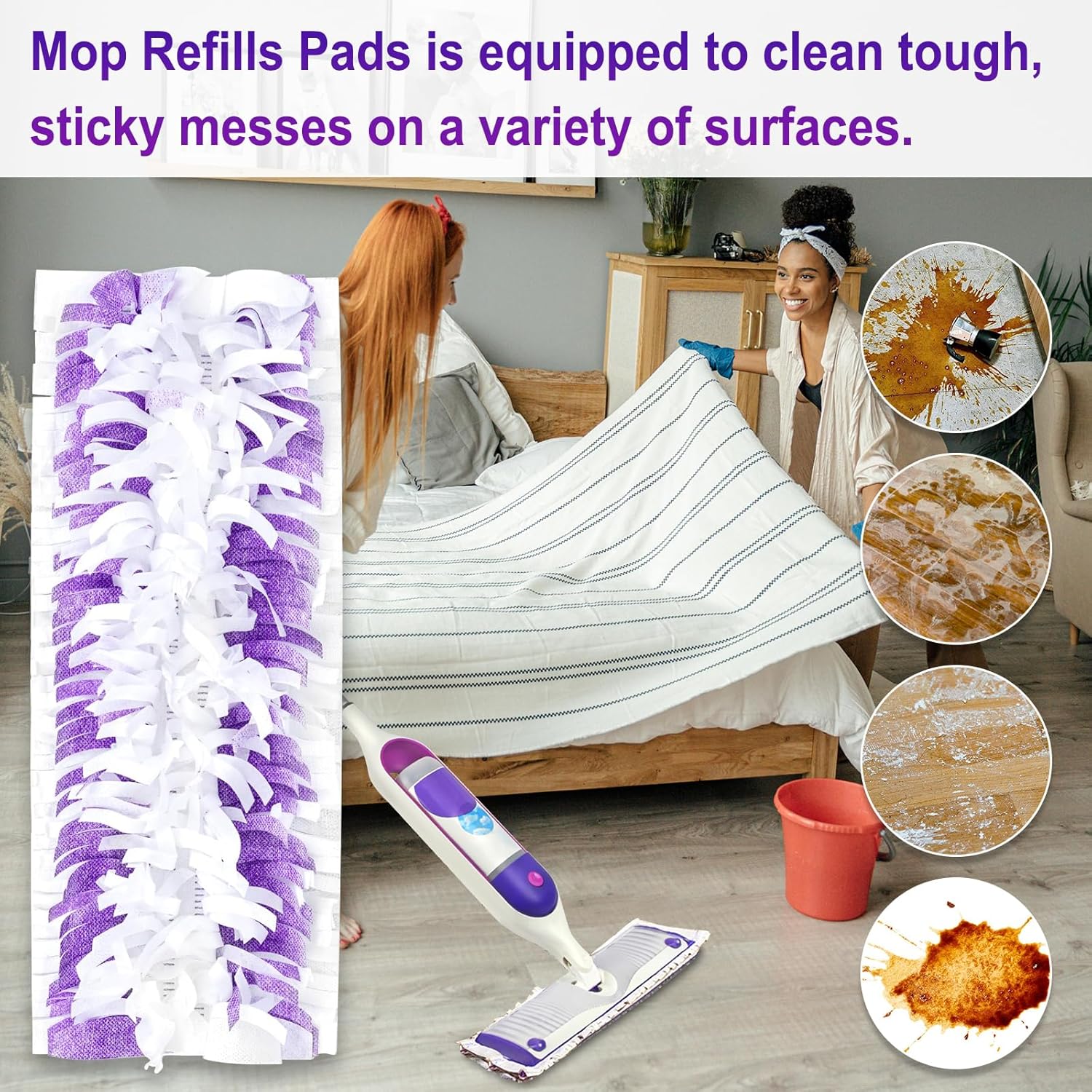 25 Pack Disposable Mopping Pads for Swiffer PowerMop 1