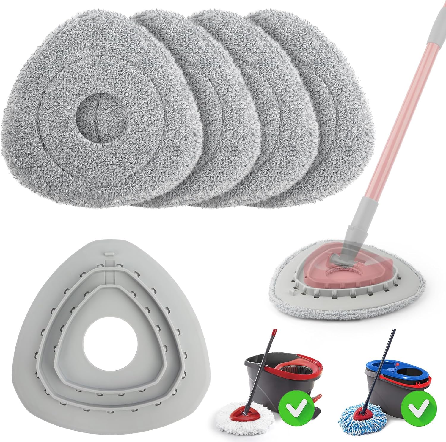 MXZONE Spin Mop Pad Replacement Set
