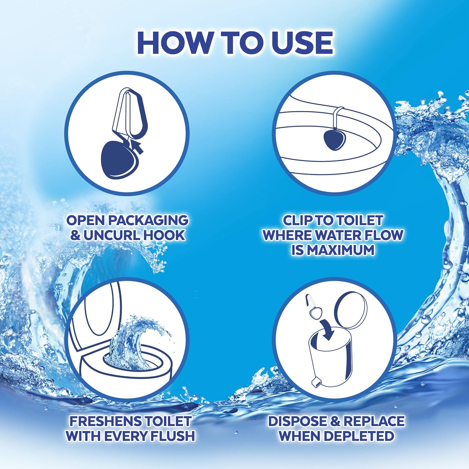 Lysol Automatic Toilet Cleaner Atlantic Fresh Scent 8 Count