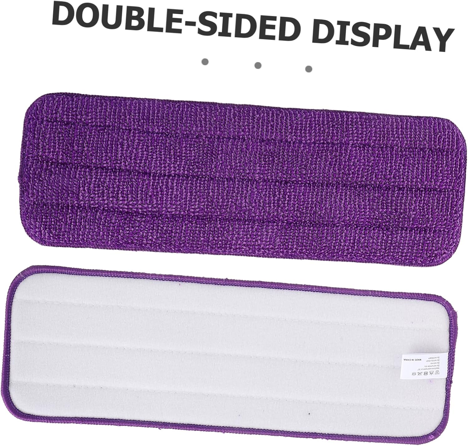 2Pcs Reusable Microfiber Mop Pads for Efficient Floor Cleaning 1