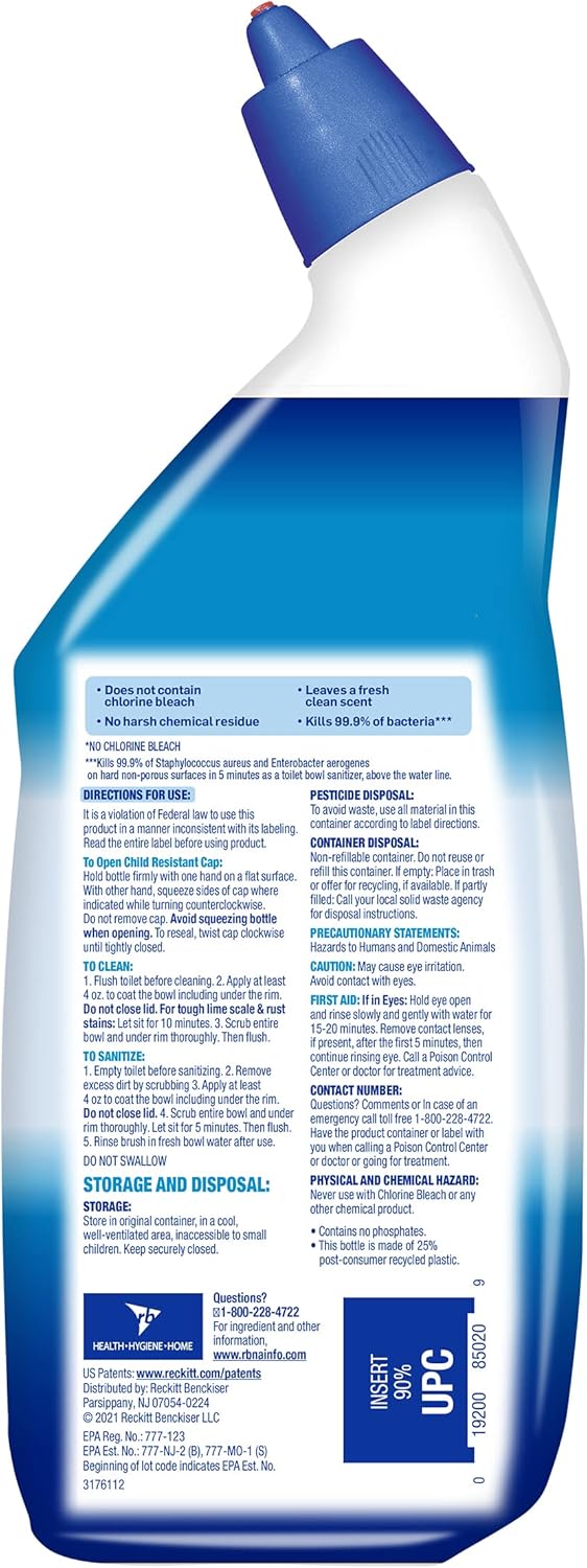 Lysol Bleach Free Toilet Bowl Cleaner 24 oz Pack of 6