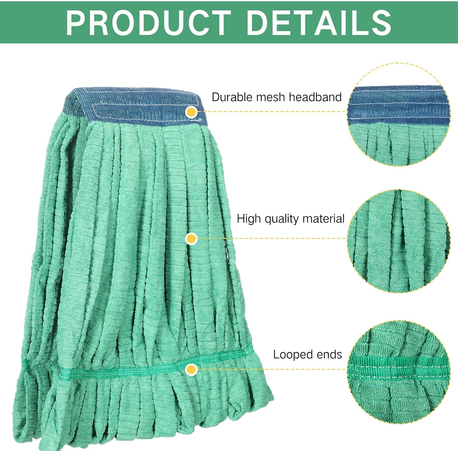 Lallisa 10 Pcs Microfiber Mop Head Refill
