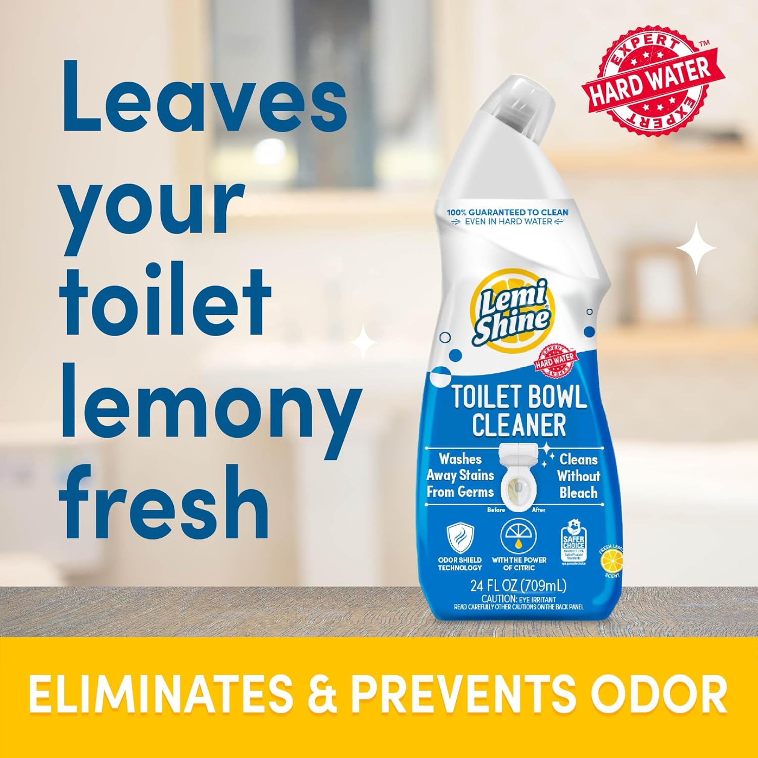 Lemi Shine Toilet Cleaner 24 oz 6 Pack Bleach-Free