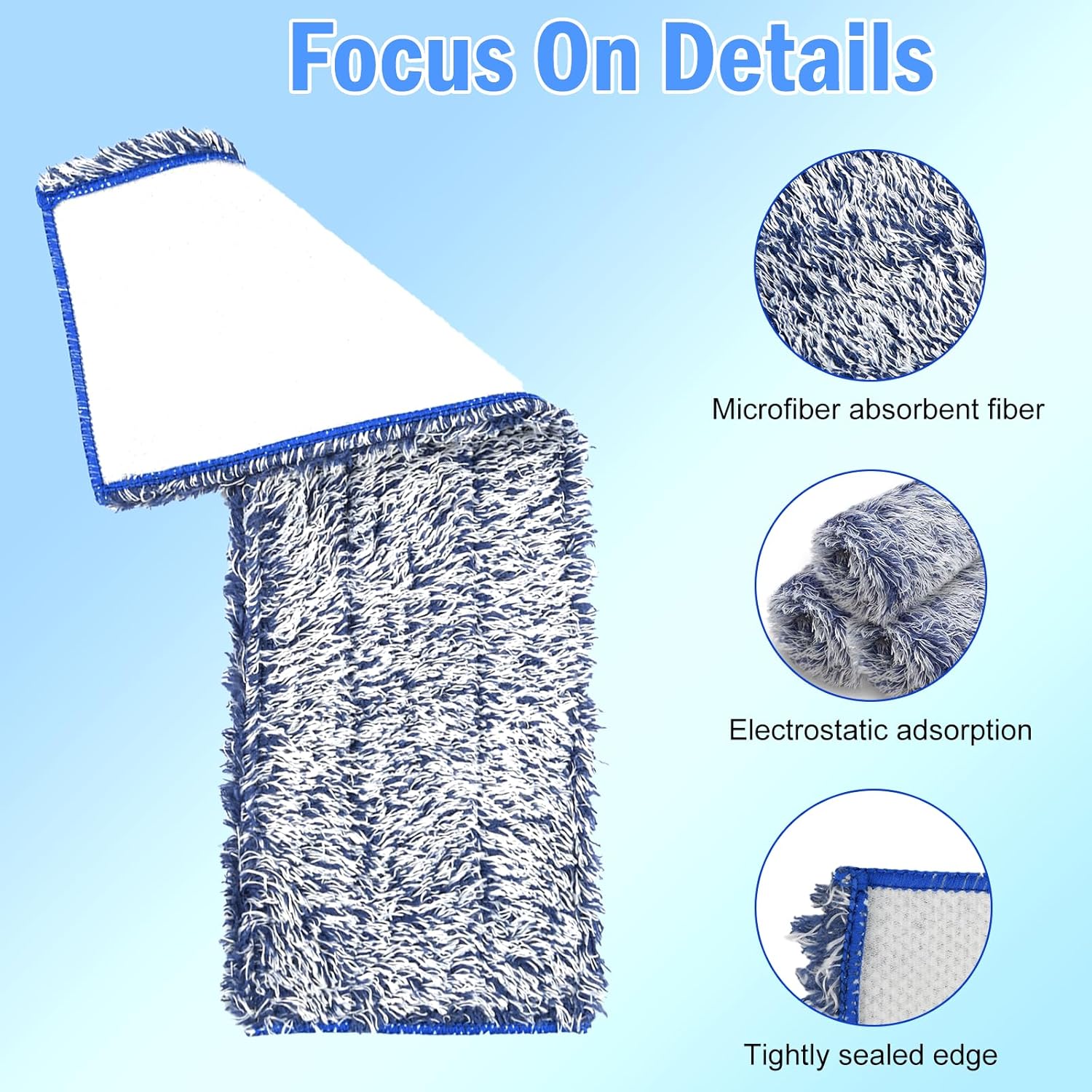 ZIONYA 4 Pack Microfiber Dust Pads for Bona Mops