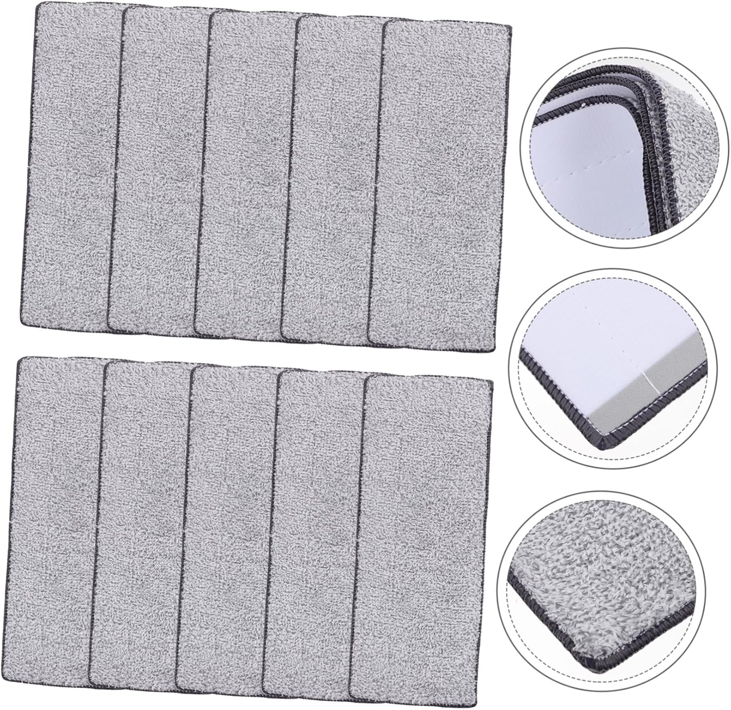 10pcs Packove Mop Replacement Head Pads