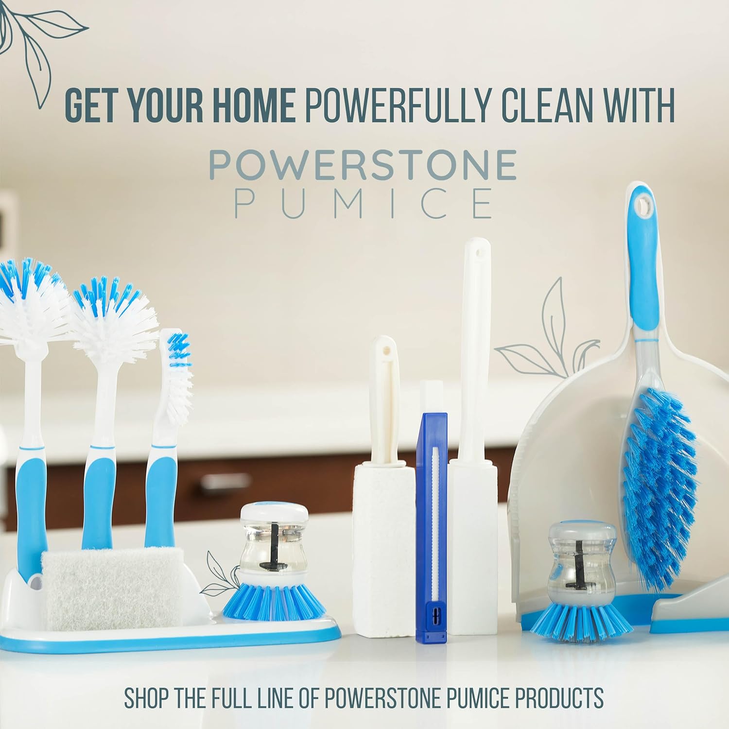 Powerstone Pumice Stone Toilet Cleaner with Handle - 3-Pack