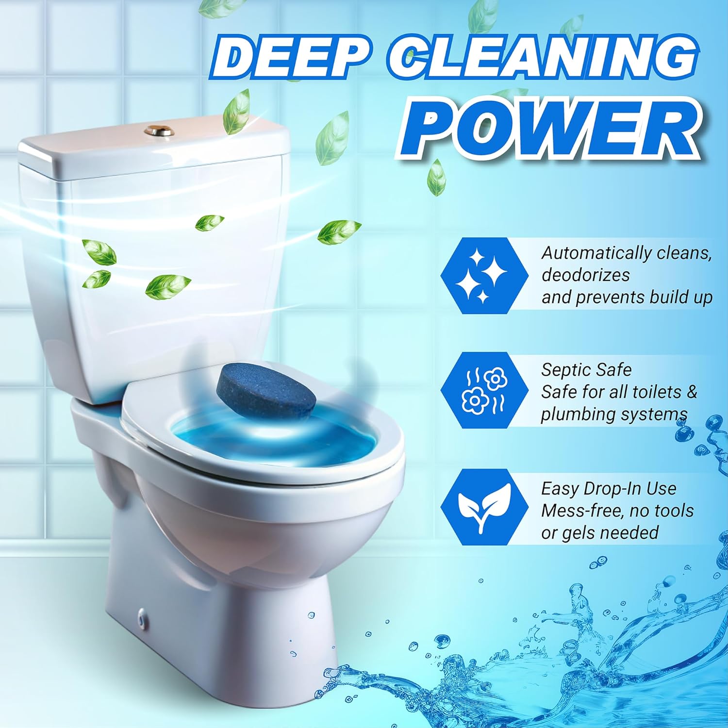 Shinefy Blue Toilet Cleaner Tablets 20 Tabs