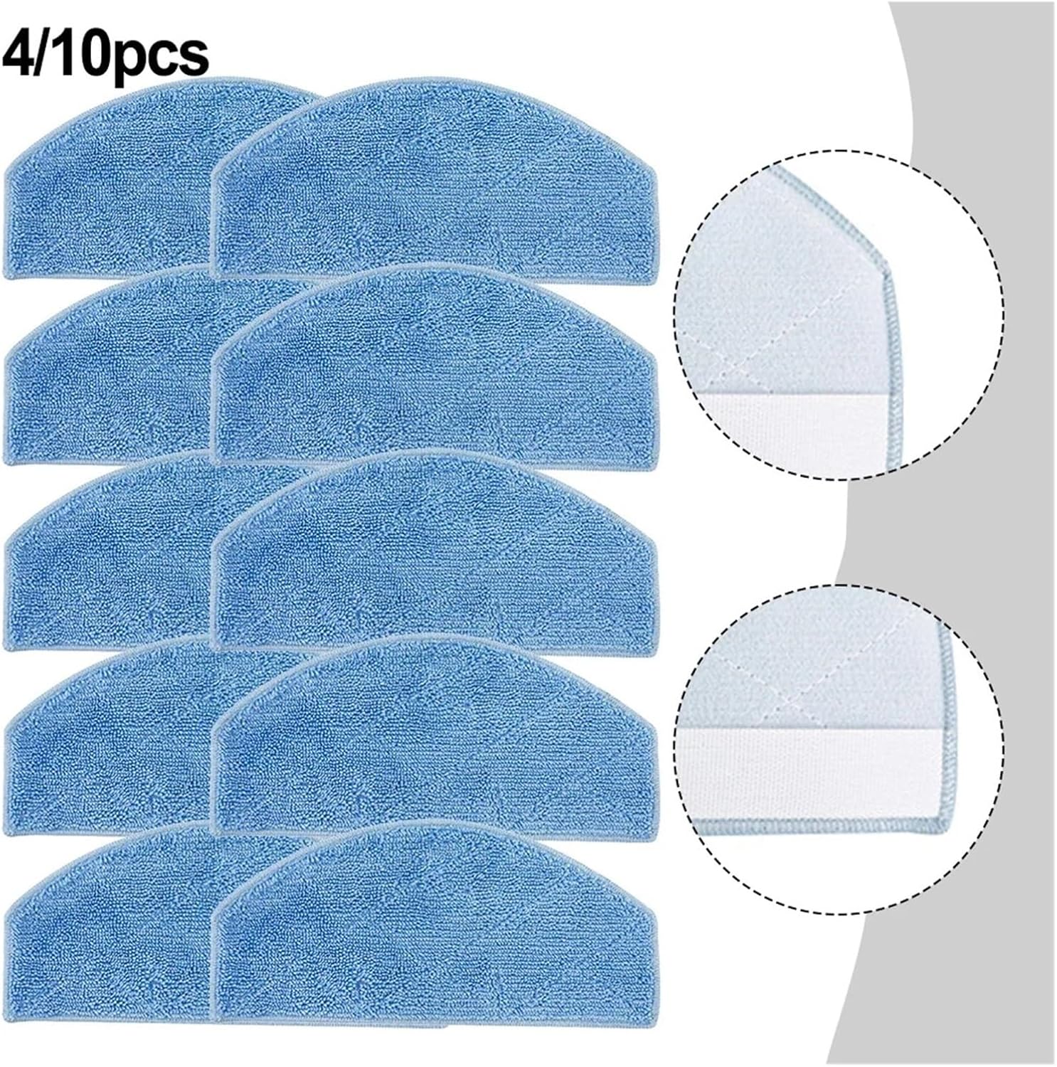 4 Pack Mop Cloths for Lubluelu SL68W Robotic Vacuum