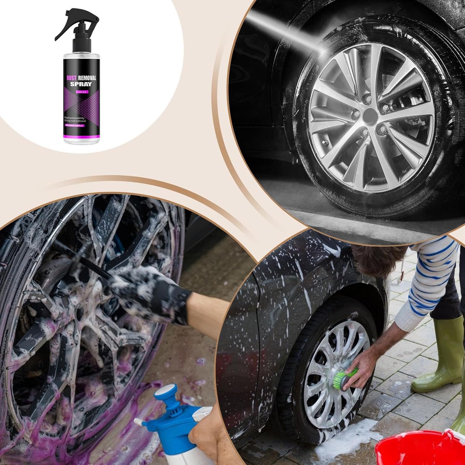 Car Iron Powder Remover Rust Stain Cleaner 15x6cm