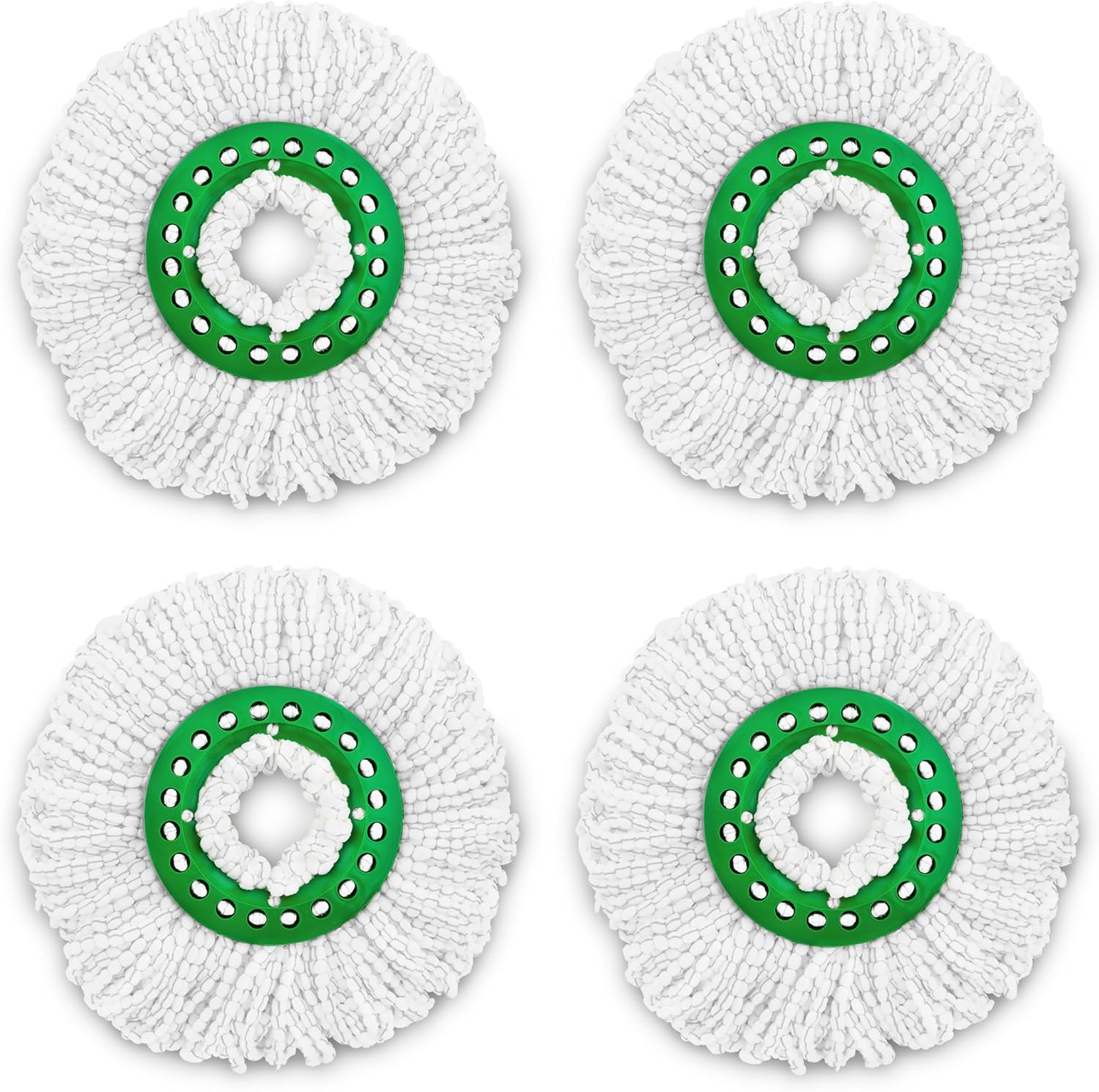 Libman Tornado Spin Mop Refills - 4-Pack Microfiber Heads