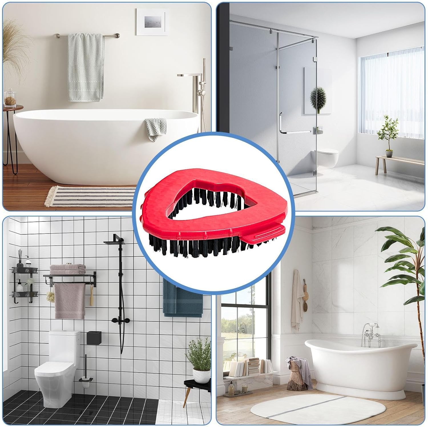 Rotating Scrub Brush Head for Mop 180-Degree Swivel Replacement
