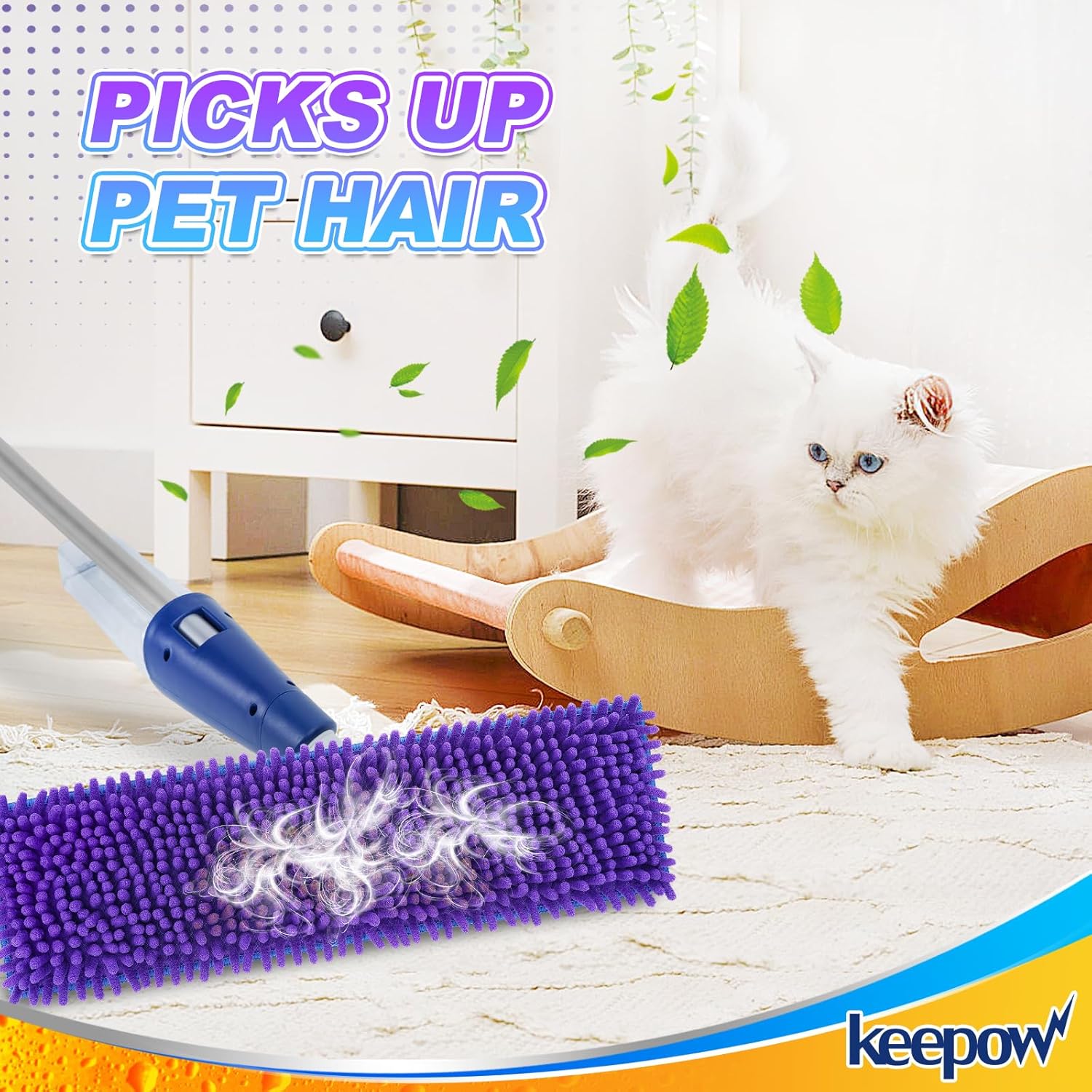 KEEPOW Microfiber Mop Pads 18 Inch 43 Pack Replacement