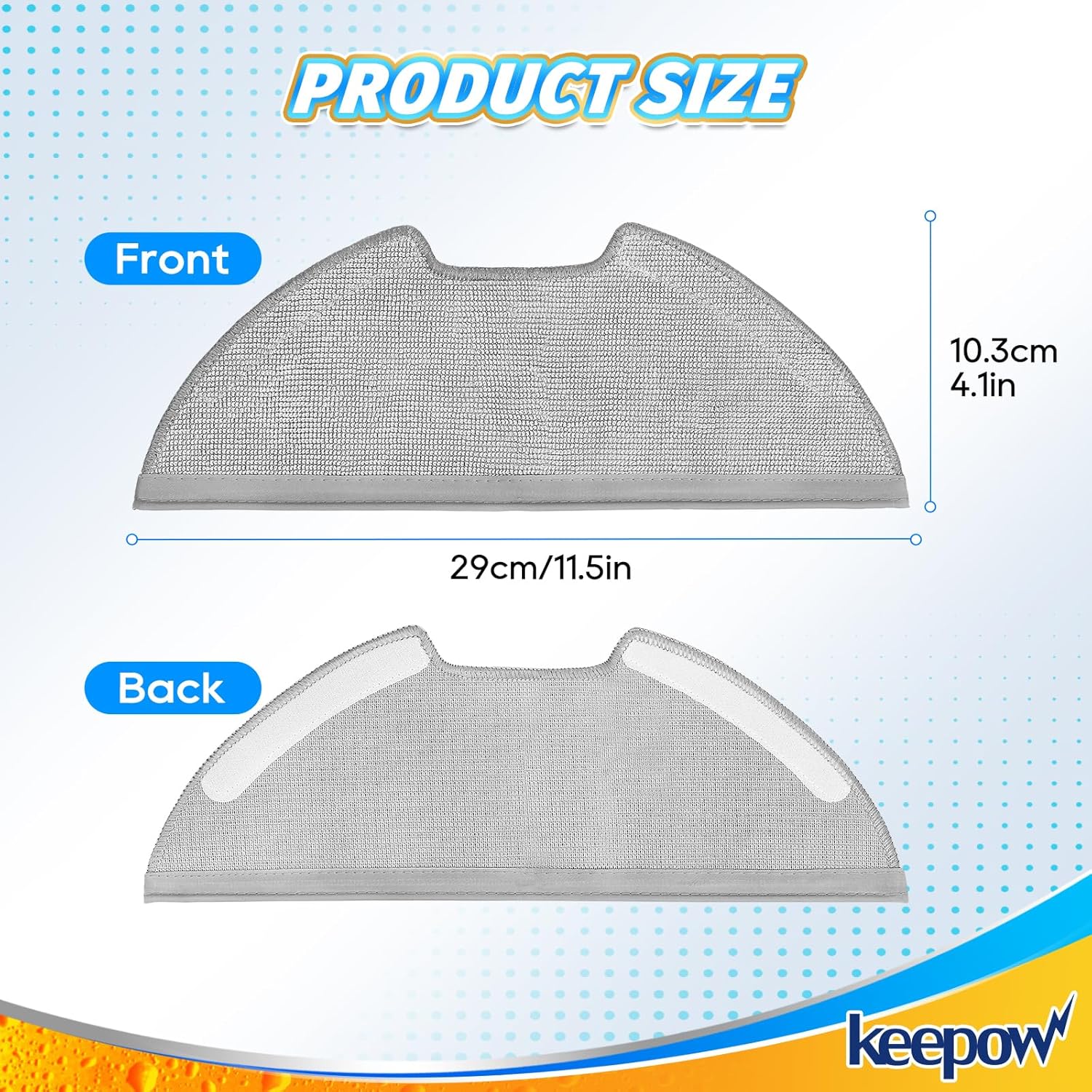 12PCS Reusable Vacuum Mop Pads for Eureka E10s E20 Plus