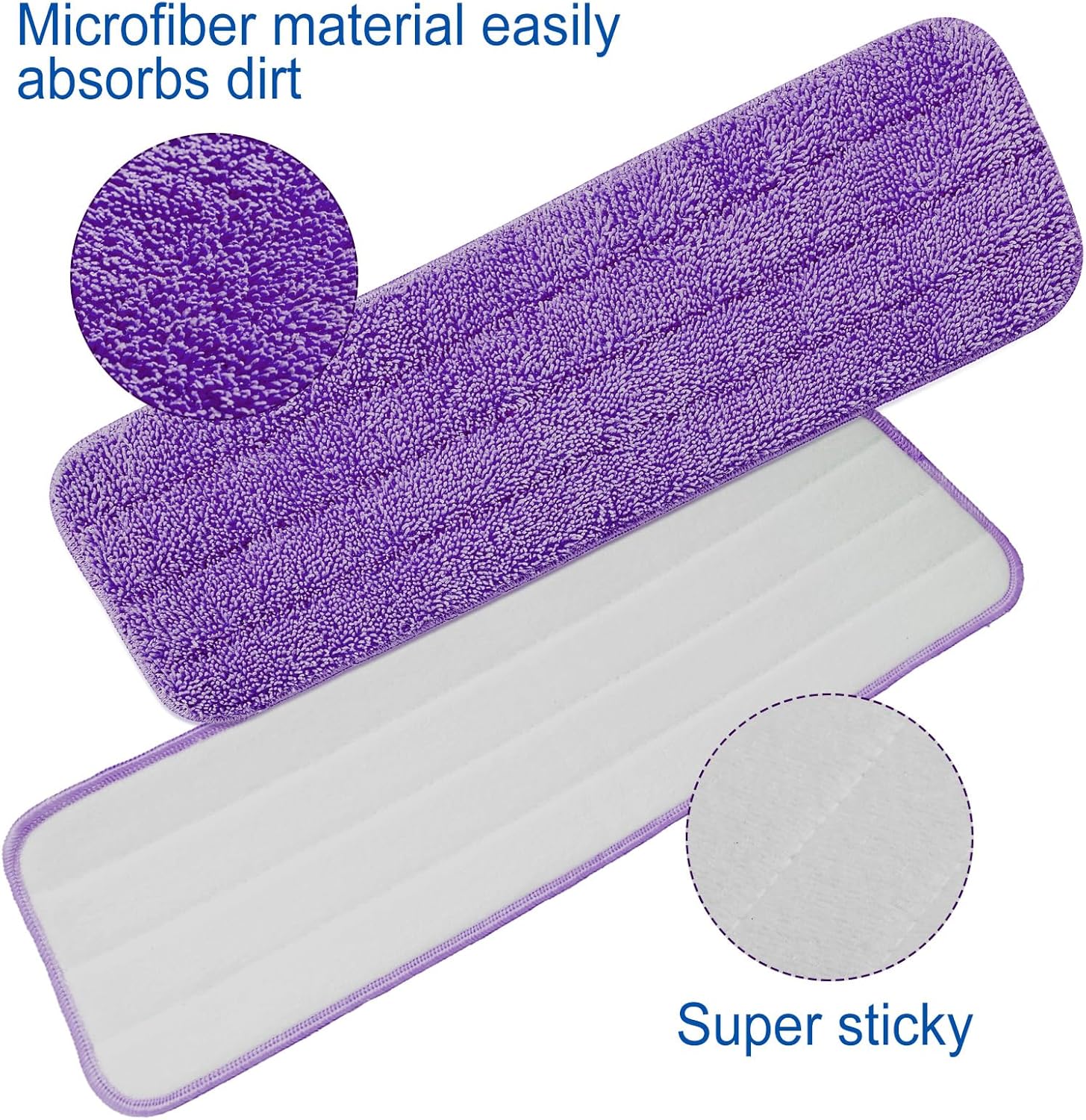 LOYIM 40 Pack Microfiber Mop Pads Replacement Heads 1