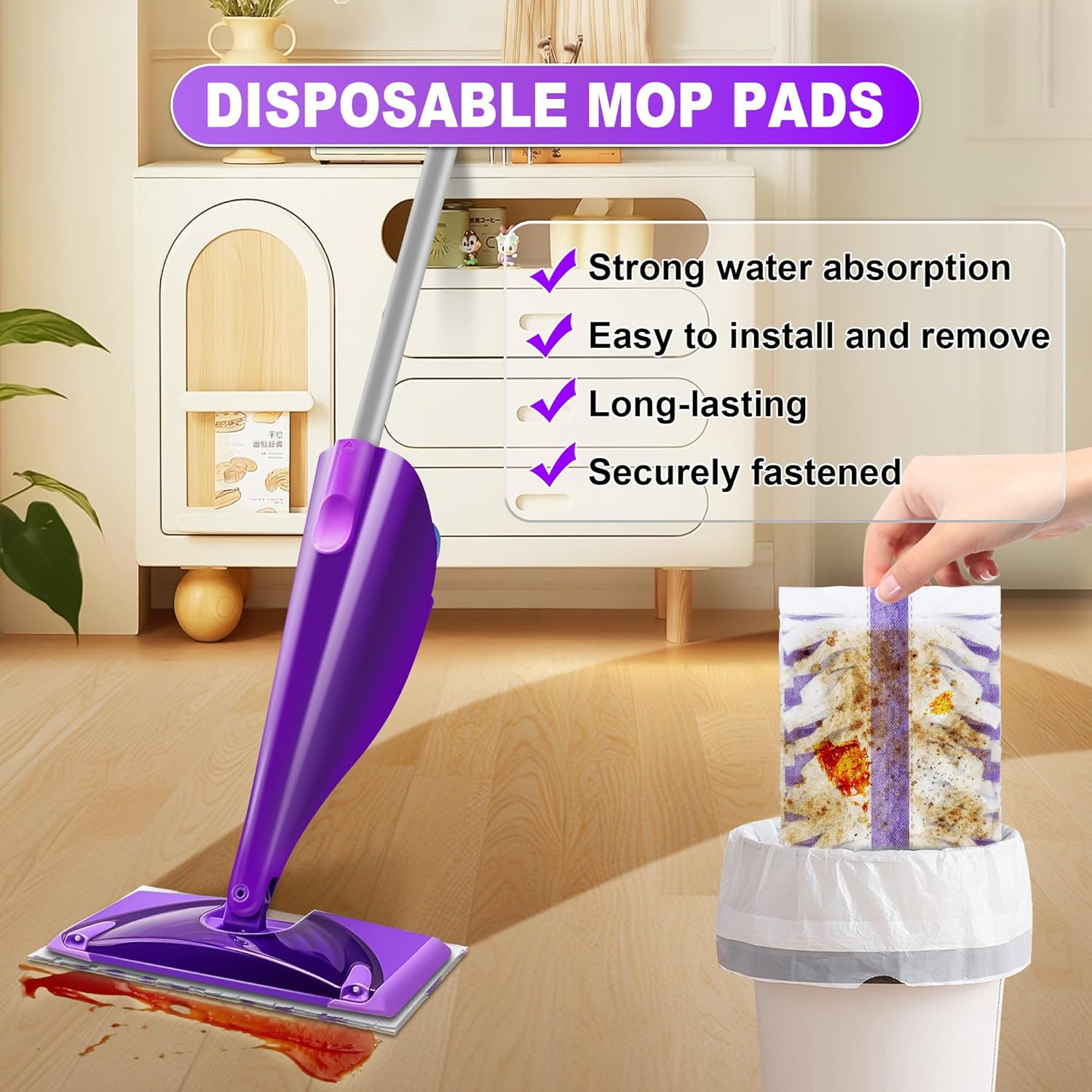 FORSPEEDER 7-Piece Mopping Pads Refill for Swiffer WetJet