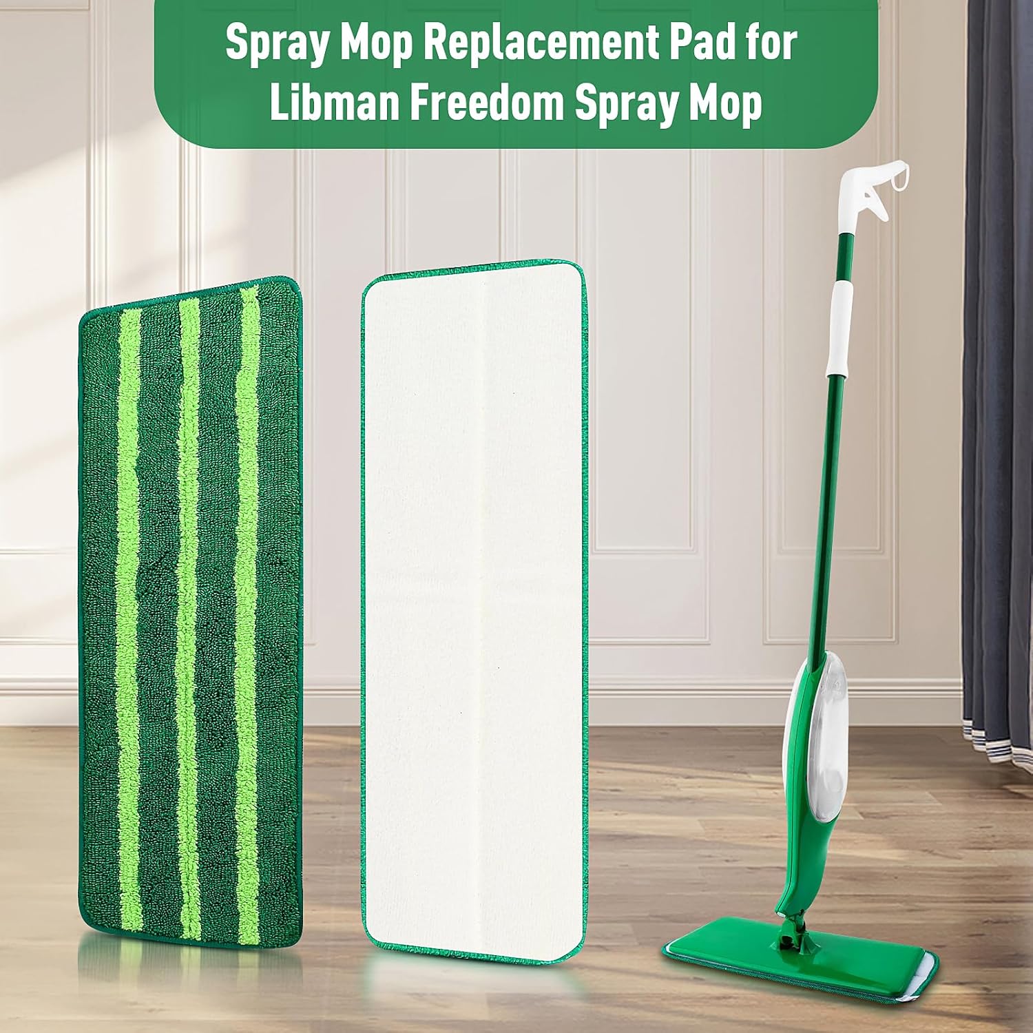 3 Pack Microfiber Mop Refills for Libman Freedom Spray Mop