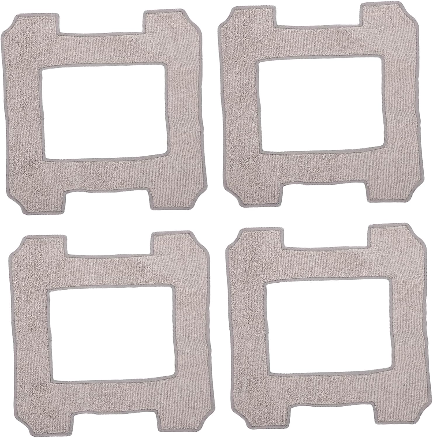 4Pcs Washable Window Mop Cloths for Robots and Offices