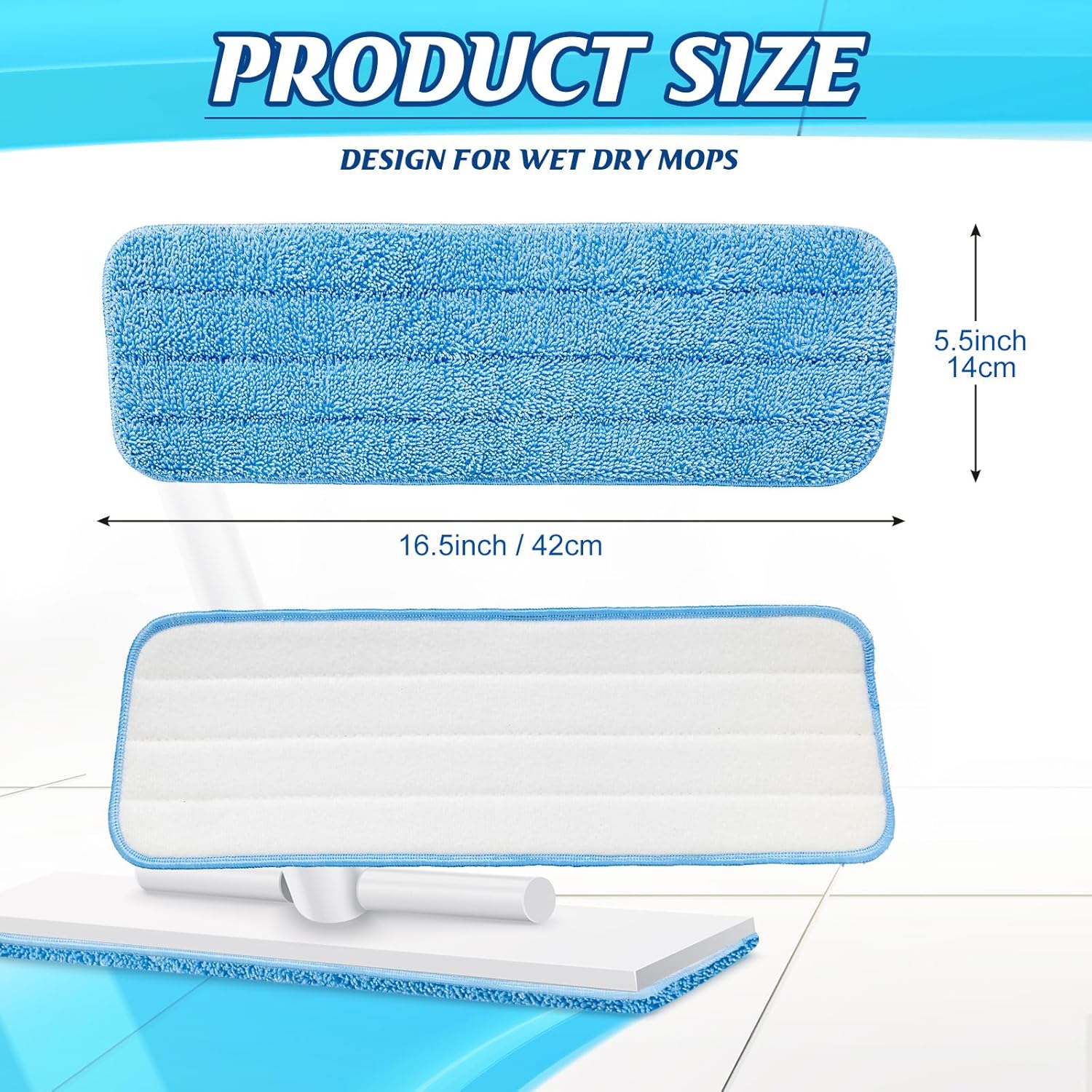 LOYIM 40 Pack Microfiber Mop Pads Replacement Heads 1