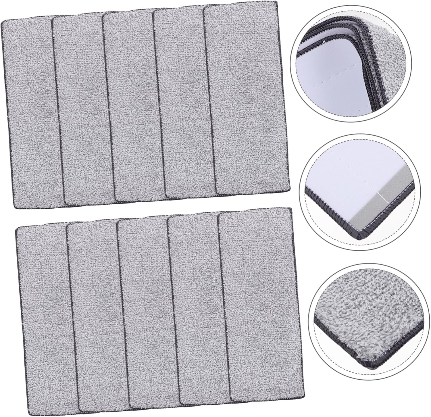 10pcs Microfiber Mop Pads for Hardwood Tile and Laminate Floors
