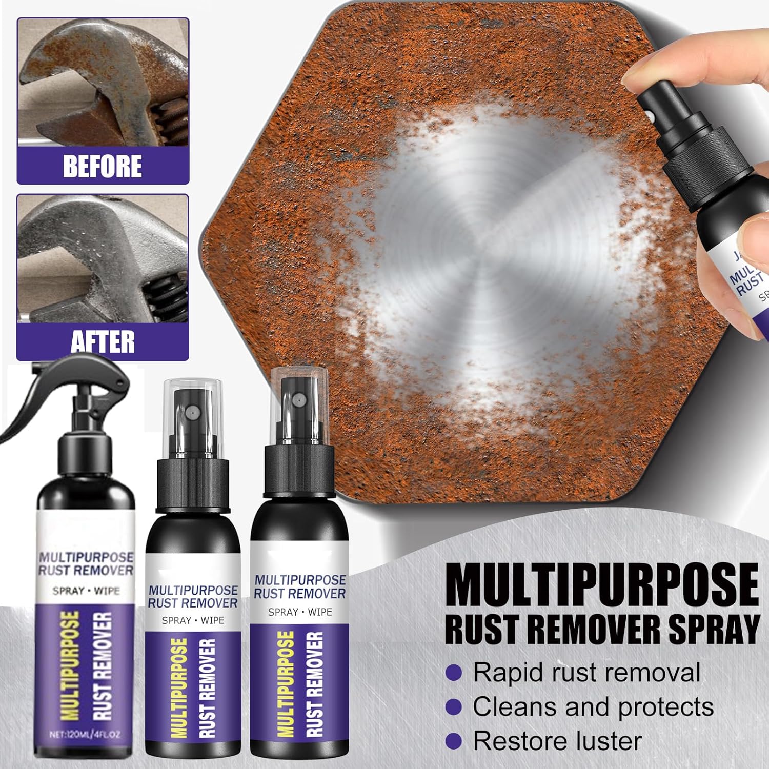 Gugliet Rust Remover Spray 3pcs-120ml