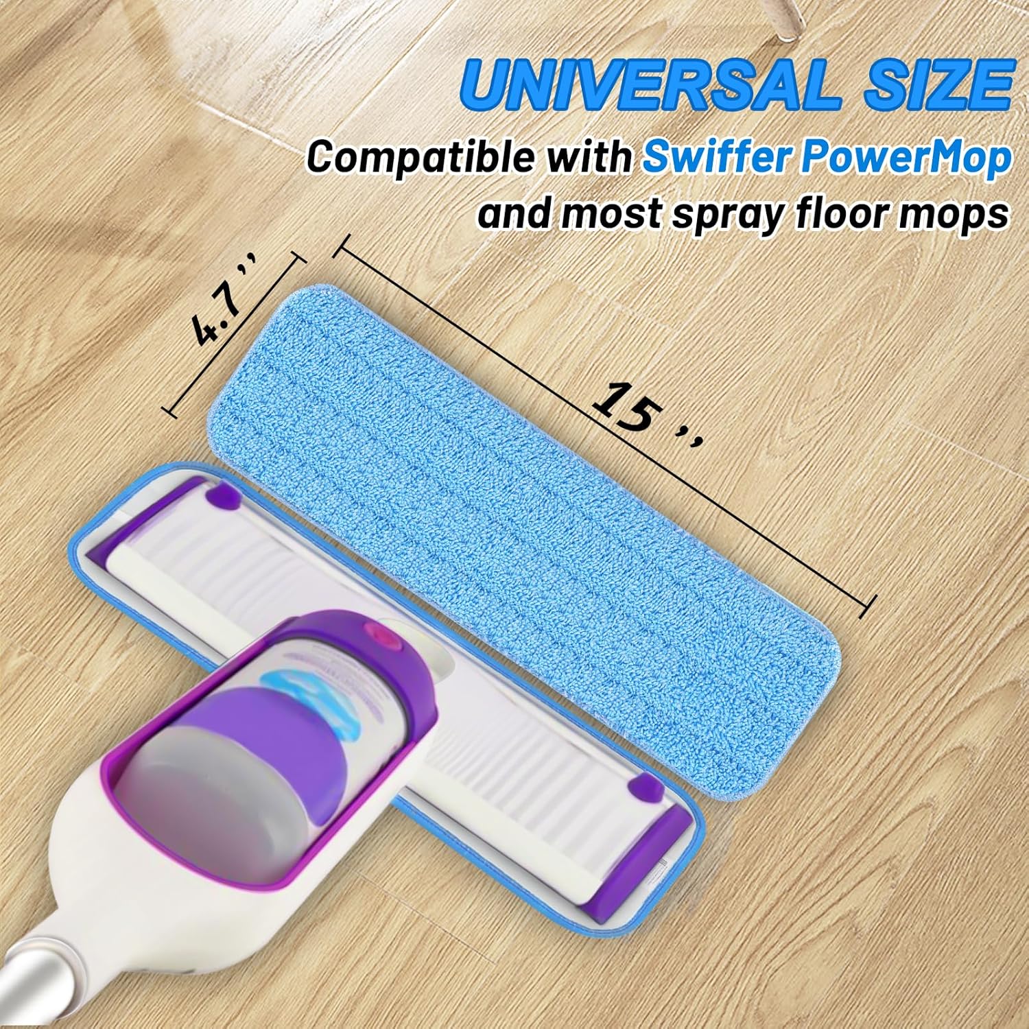 5 Pack Reusable Mop Pads for Swiffer PowerMop 15 Microfiber Refills 1