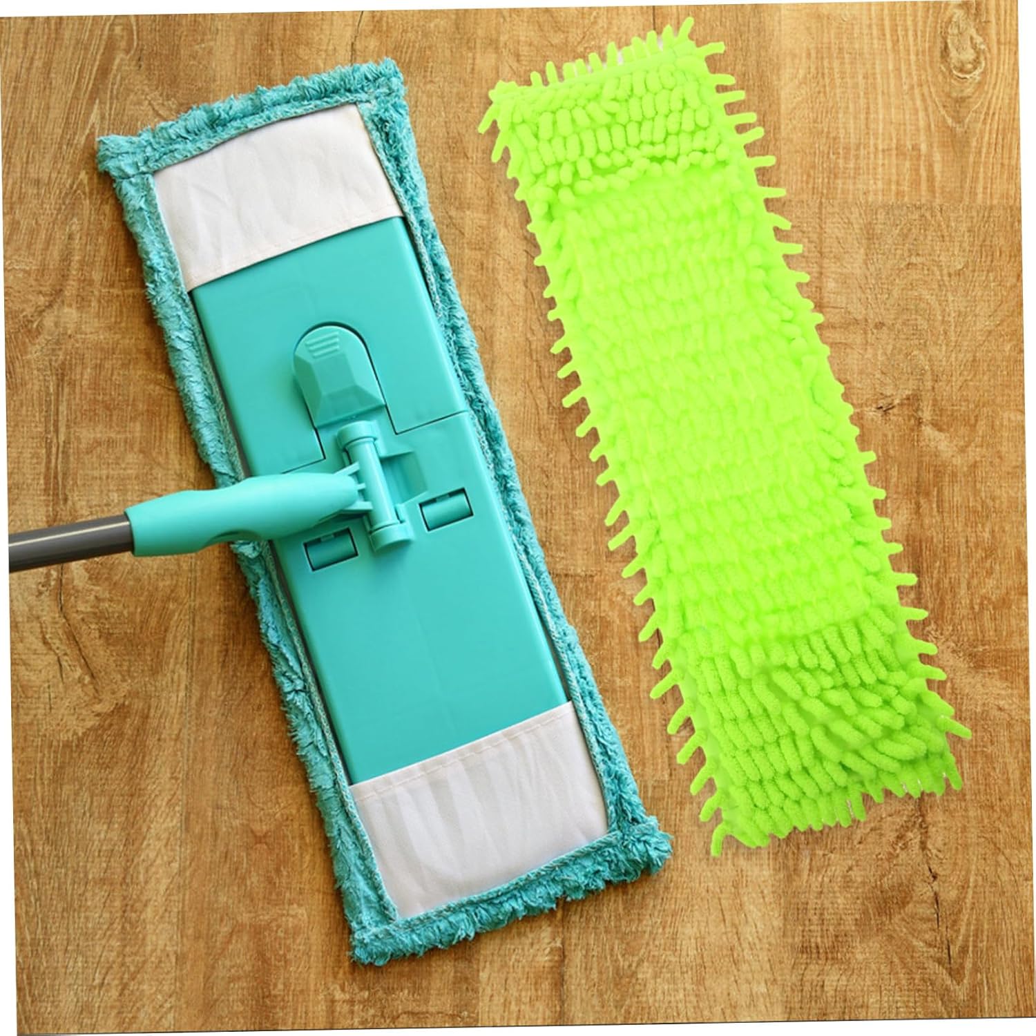 2pcs Minkissy Mop Cloth Replacement for Dry Mop Microfiber Floor Cloths