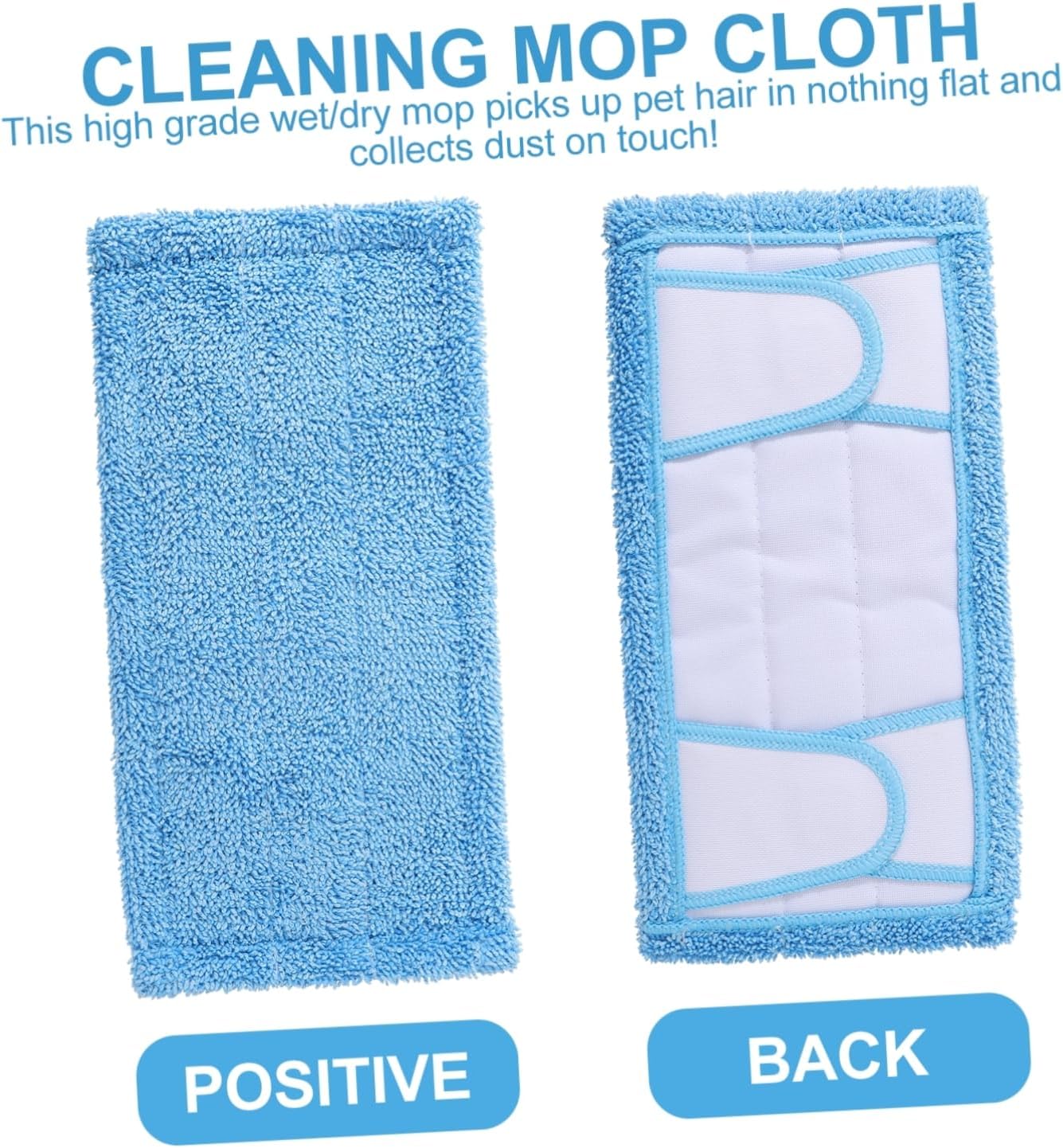 Microfiber Mop Pads Replacement - 2-Pack Wet Dry Mop Heads
