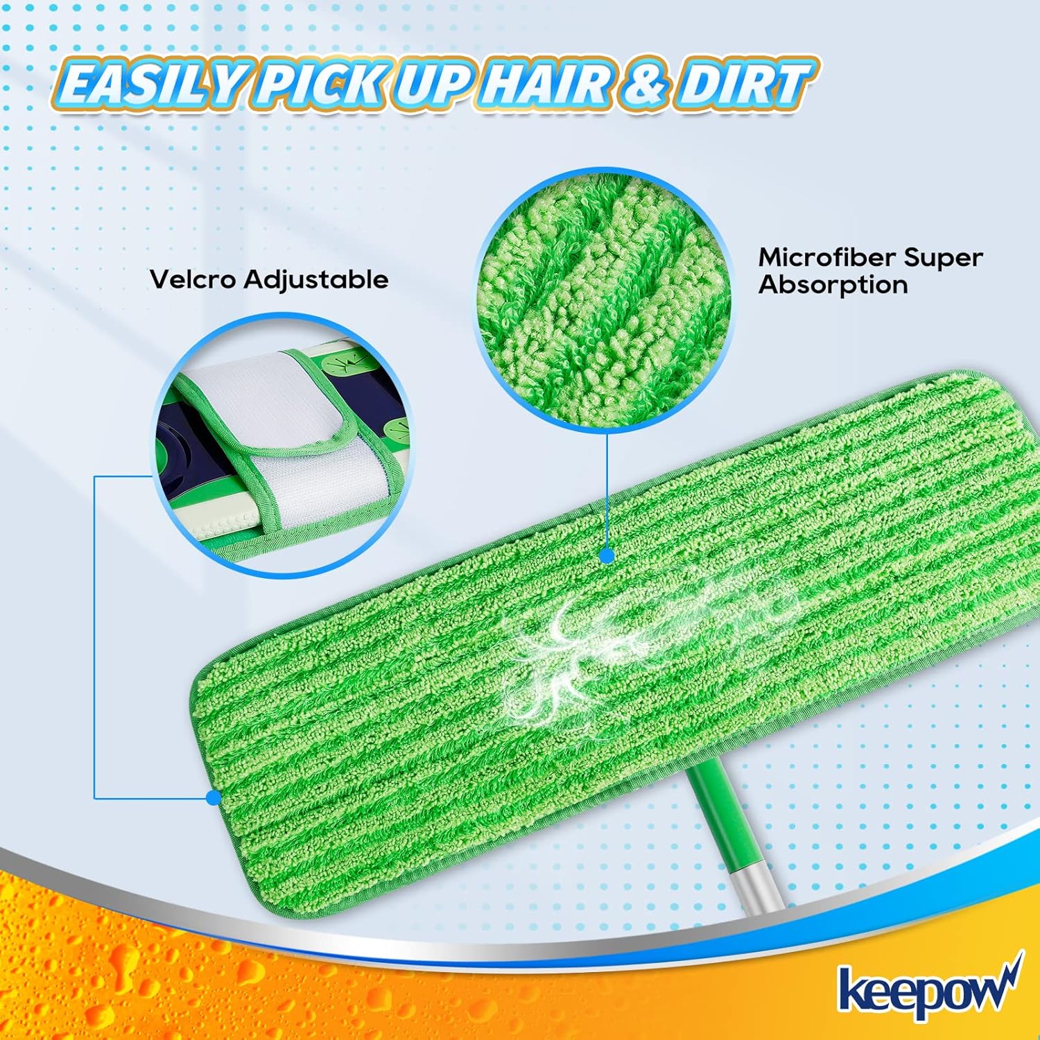 KEEPOW XL Wet Pads Refills for Swiffer XL 4 Pack