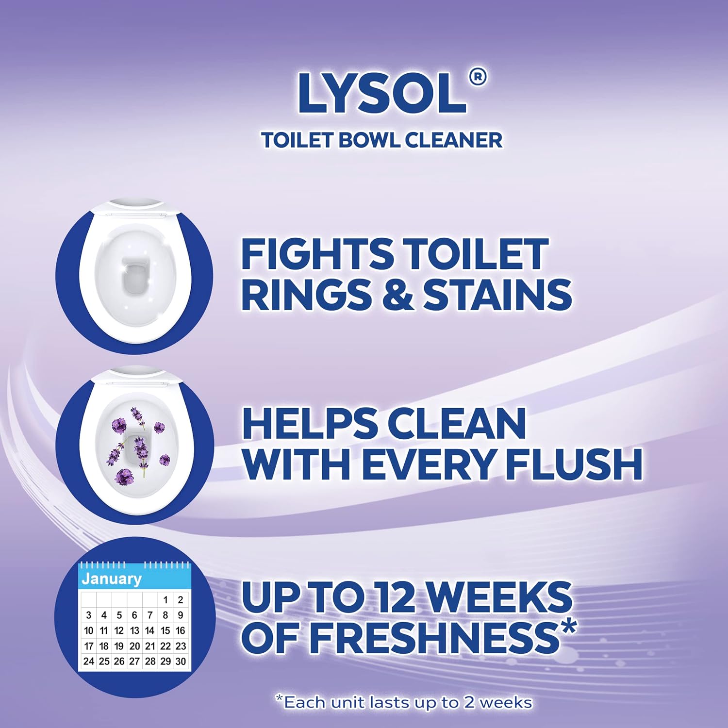 Lysol Automatic Toilet Bowl Cleaner Lavender 24 Count Pack